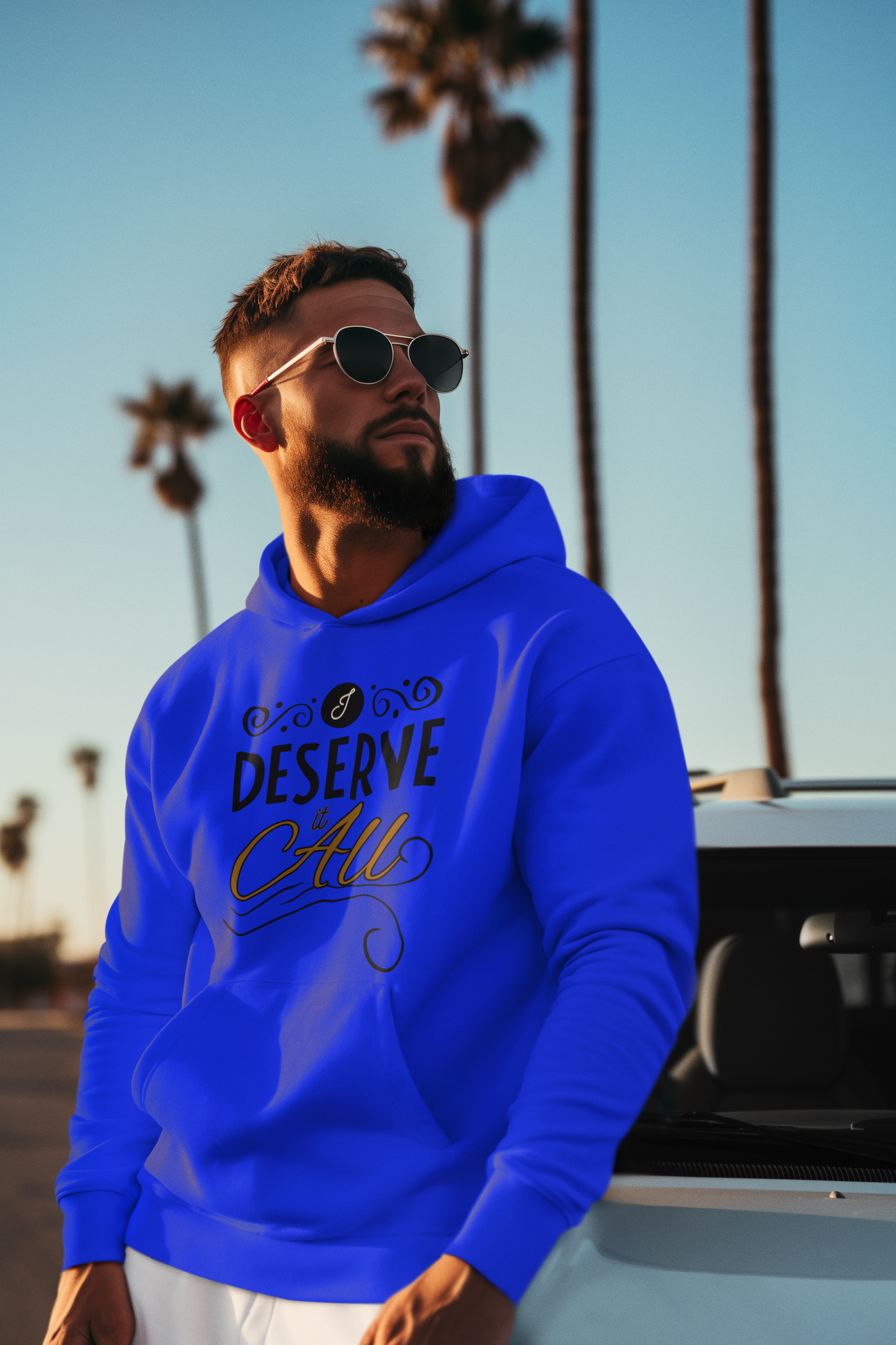 "I Deserve It All" Unisex Heavy Blend™ Hooded Sweatshirt, Lyrics from Kendrick Lamar's "Man in the Garden," Inspirational Unisex Hoodie