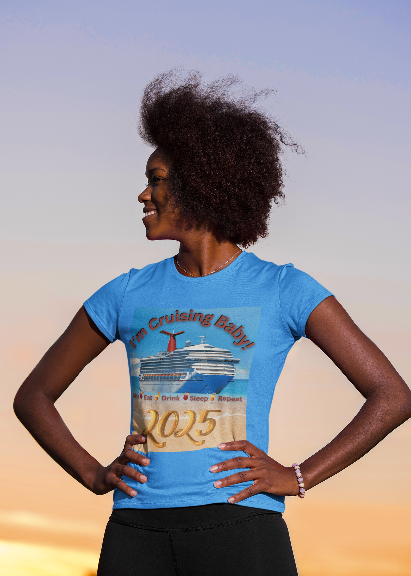 "I'm Cruising 2025" Unisex Heavy Cotton Tee, Cruise T-Shirts 2025, Unisex Cruise T-Shirts 2025, Bon Voyage Cruise Shirts