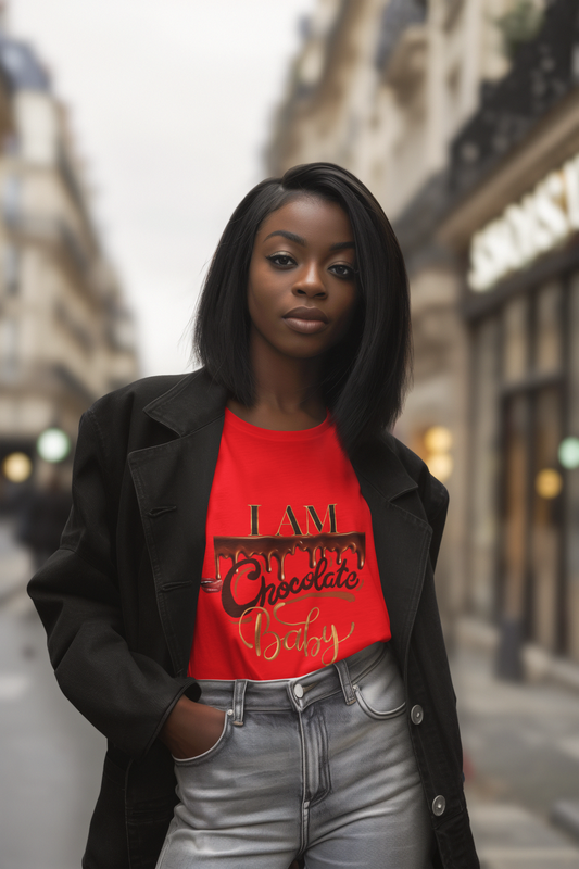 I am Chocolate Baby Tee, Black History Month Shirt, Melanin Shirts, Black Panther Tees, Black Culture T-shirts, Black Pride Shirts, T-Shirts for Black Women & Men