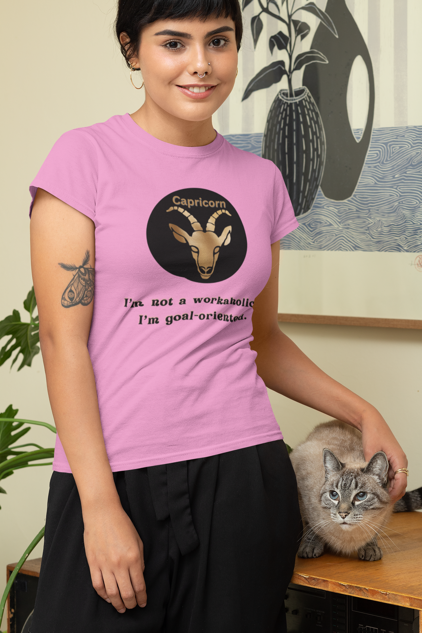 Capricorn T-Shirt, Capricorn Horoscope Gifts, Birth Month Gifts, Zodiac Sign T-Shirt Gifts, Astrology T-Shirt, Unisex Heavy Cotton Tee