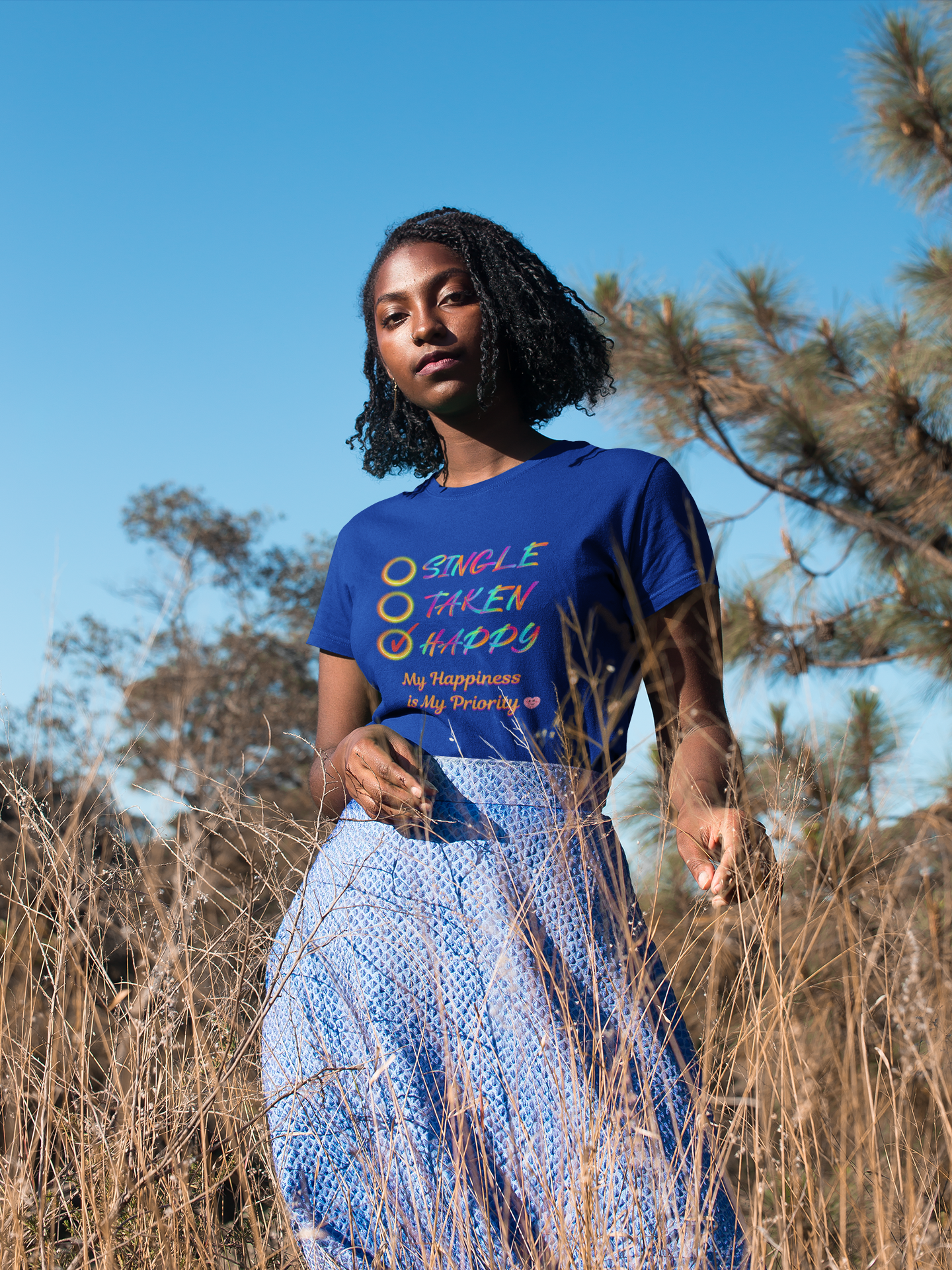 My Happiness is My Priority, Unisex Midweight T-shirt, Valentine to Myself T-Shirt, Valentine T-Shirt, Self-Love T-Shirts, Taken, Single Happy