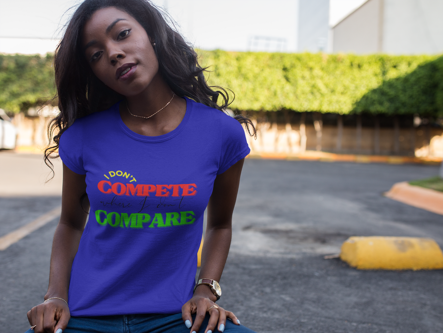 I Don't Compete, Where I Don't Compare, Self Love T-Shirt, Melanin T-Shirts for Black Women, Black Girl Magic,