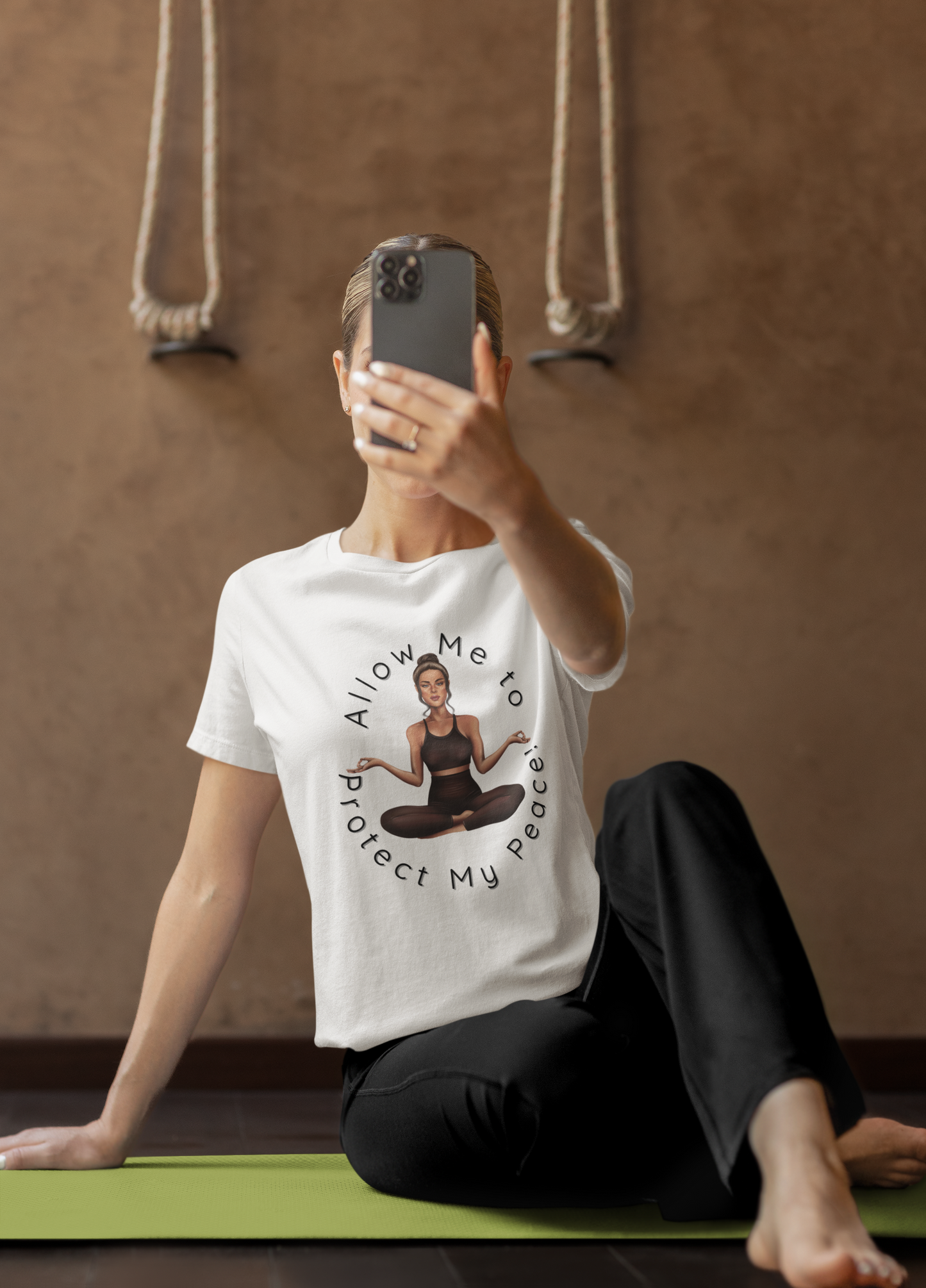 Protect My Peace Yoga Art, Serenity Yoga T-Shirt, Yoga Instructor Shirt, T-Shirt Gift for Yoga Instructor, Gift for Yoga Enthusiast, Fitness Instructor Gift