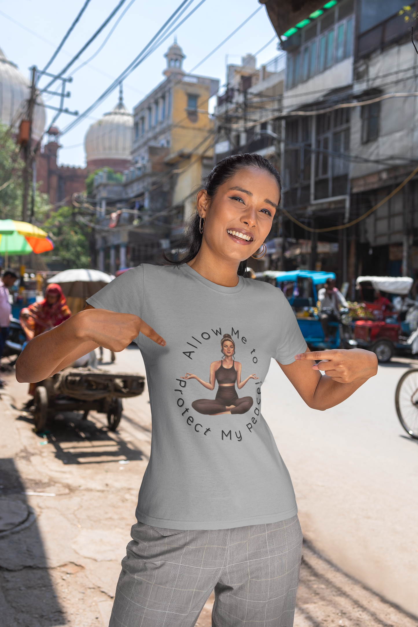 Protect My Peace Yoga Art, Serenity Yoga T-Shirt, Yoga Instructor Shirt, T-Shirt Gift for Yoga Instructor, Gift for Yoga Enthusiast, Fitness Instructor Gift