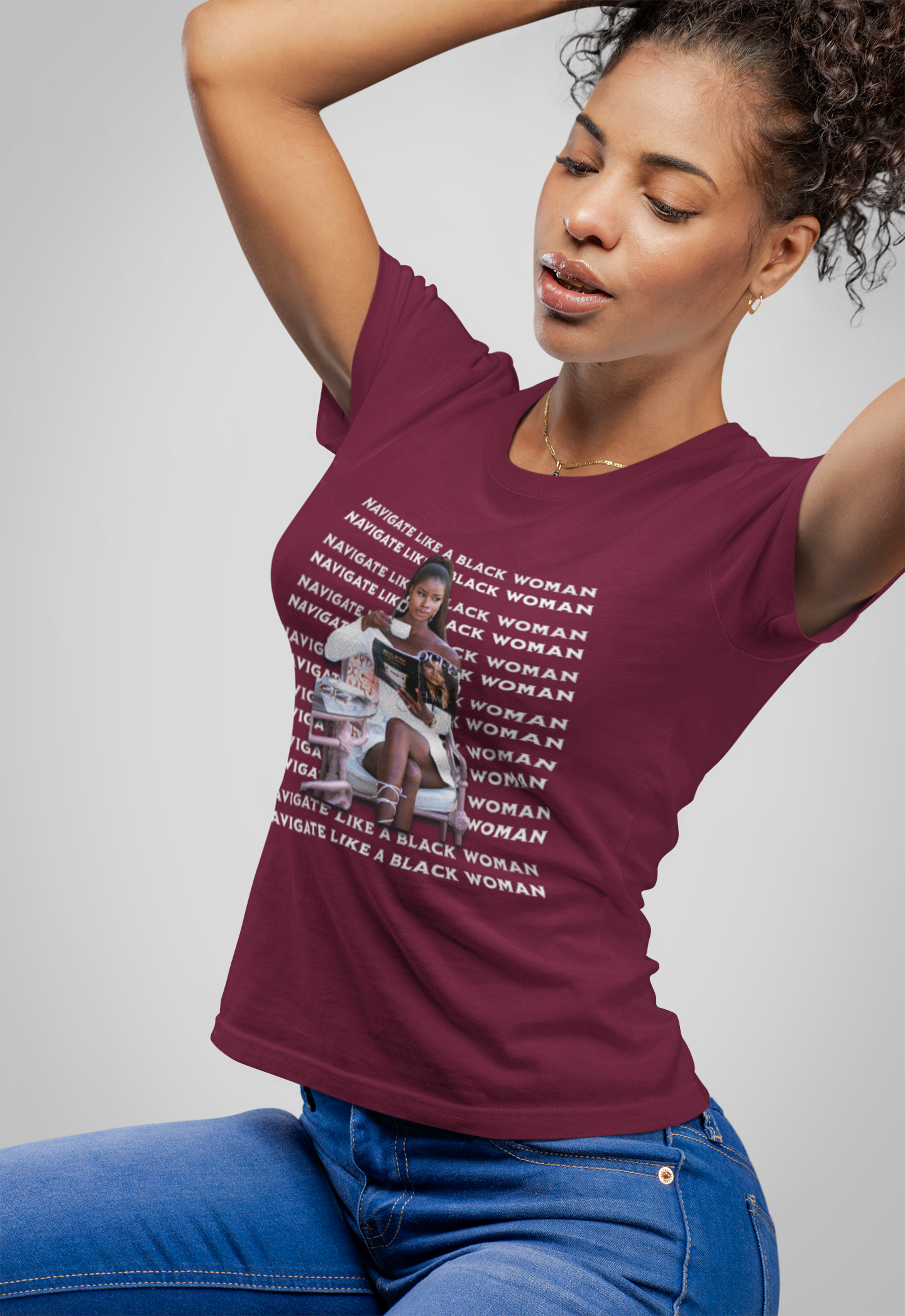 Navigate Like a Black Woman, Black Woman Shirt, 92% Black Woman Club, Black Girl Magic T-Shirts, Black History Month Shirts for Women