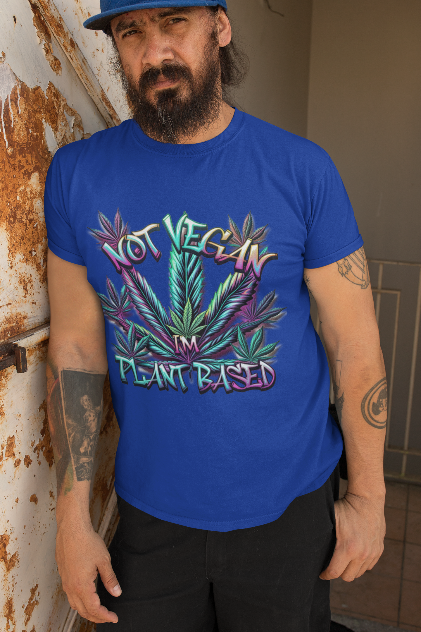 Not Vegan – I'm Plant-Based, Cannabis Lifestyle Shirt, Weed Culture Apparel, Funny Stoner Shirt, 420-Friendly Fashion, Plant-Based Humor, 420 T-Shirts