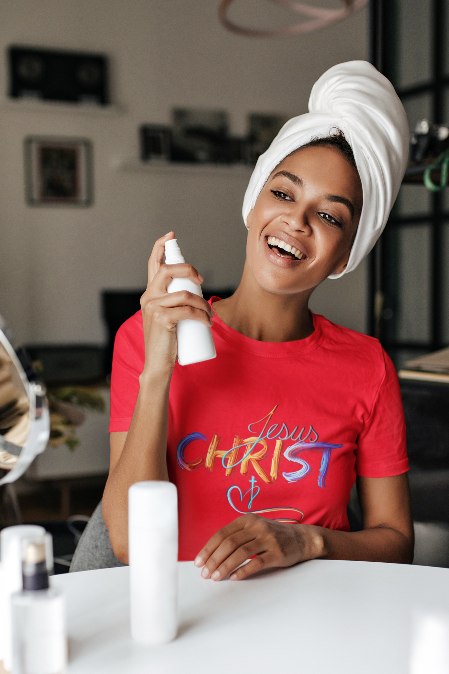 Jesus Christ Shirt, Faith & Light T-shirt, Christian Apparel, Bold Christian Graphics, Christian Gift, Faith-Based Art, Gospel Merchandise