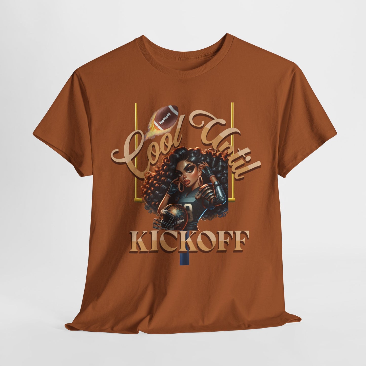 Cool Vibes Kickoff T-Shirt, Game Day Tee, Chic Football Apparel, Football Girl Shirt, Woman Glam Football Shirt, Cute Football Tees, Football Shirts