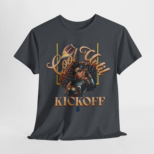Cool Vibes Kickoff T-Shirt, Game Day Tee, Chic Football Apparel, Football Girl Shirt, Woman Glam Football Shirt, Cute Football Tees, Football Shirts