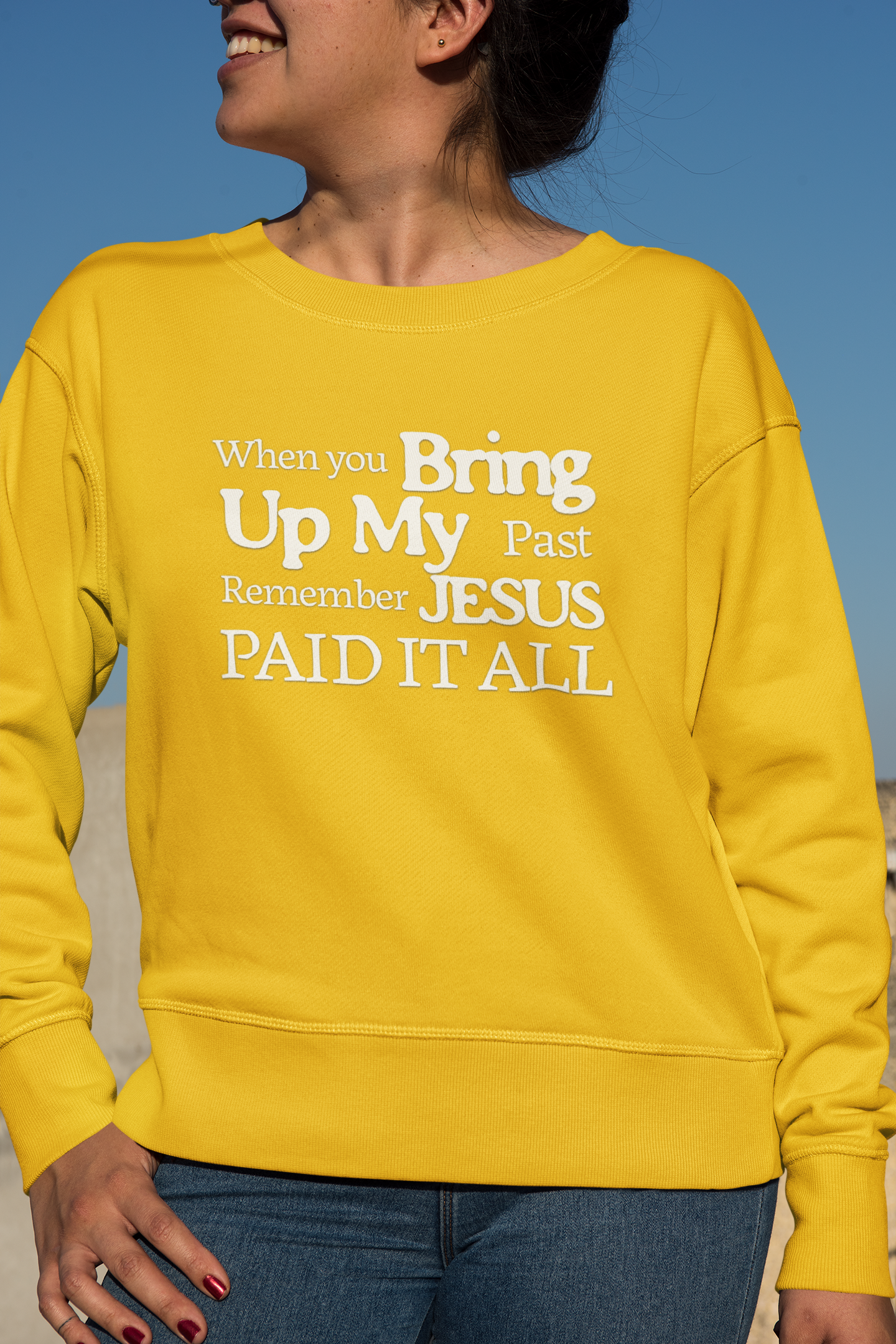 Faith-Inspired Sweatshirt - Remember Jesus Paid It All, Religious Inspirational Sweatshirt, Faith Based Apparel, Unisex Christian Gift