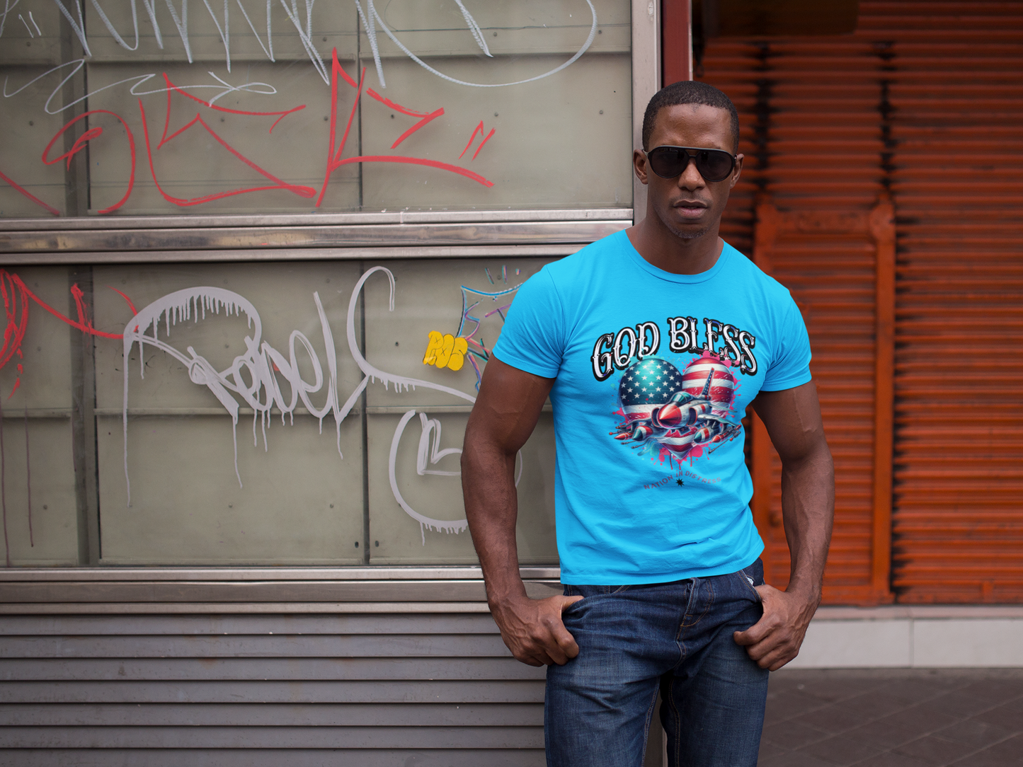 God Bless America Unisex Ultra Cotton T-Shirts, Nation in Distress Shirt, Fight for Democracy T-Shirt, God Bless the USA Tees