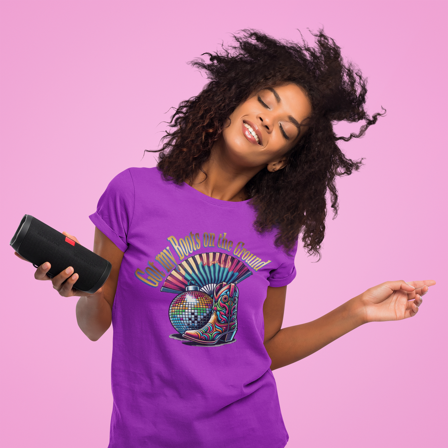 Boots on the Ground Groove Tee, Disco Ball Unisex Jersey Tee - Fun Tee for Latest Dance Crave Boots on the Ground Music Lovers