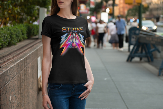 Retro Bowling Strike Unisex Cotton Crew Tee, When You Roll Up and Show Out on the Lanes, Strike Bowling T-Shirt for Men and Women