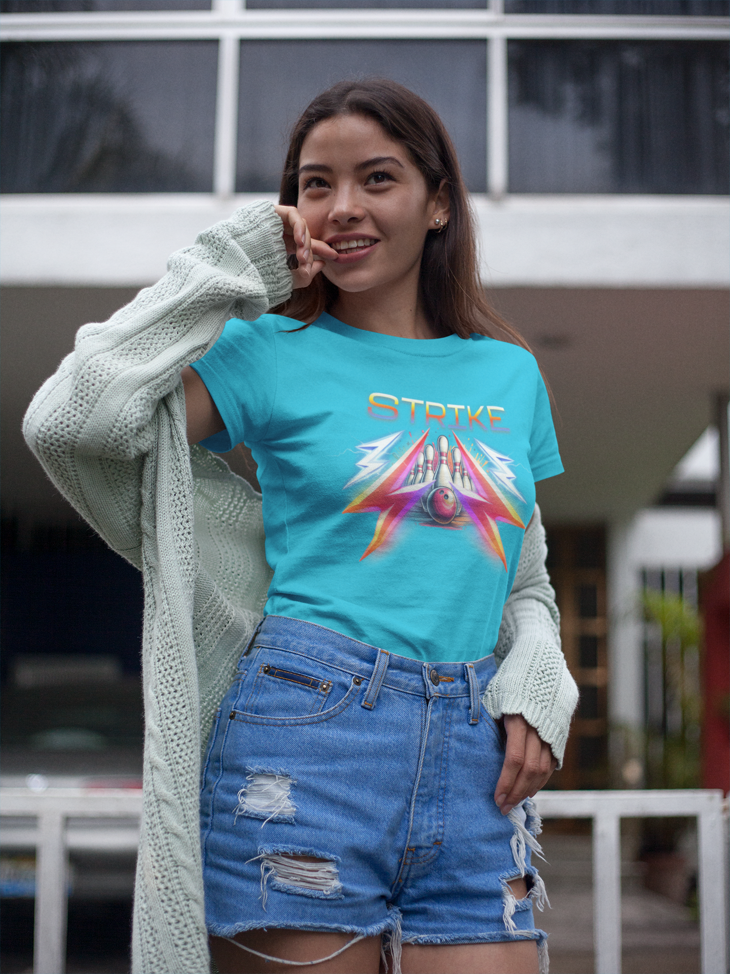 Retro Bowling Strike Unisex Cotton Crew Tee, When You Roll Up and Show Out on the Lanes, Strike Bowling T-Shirt for Men and Women