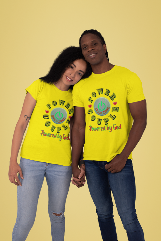Power Couple - Powered by God T-Shirt | Anniversary Shirt for Couples Since 2011, Valentine T-shirt for Couples Unisex Heavy Cotton Tee
