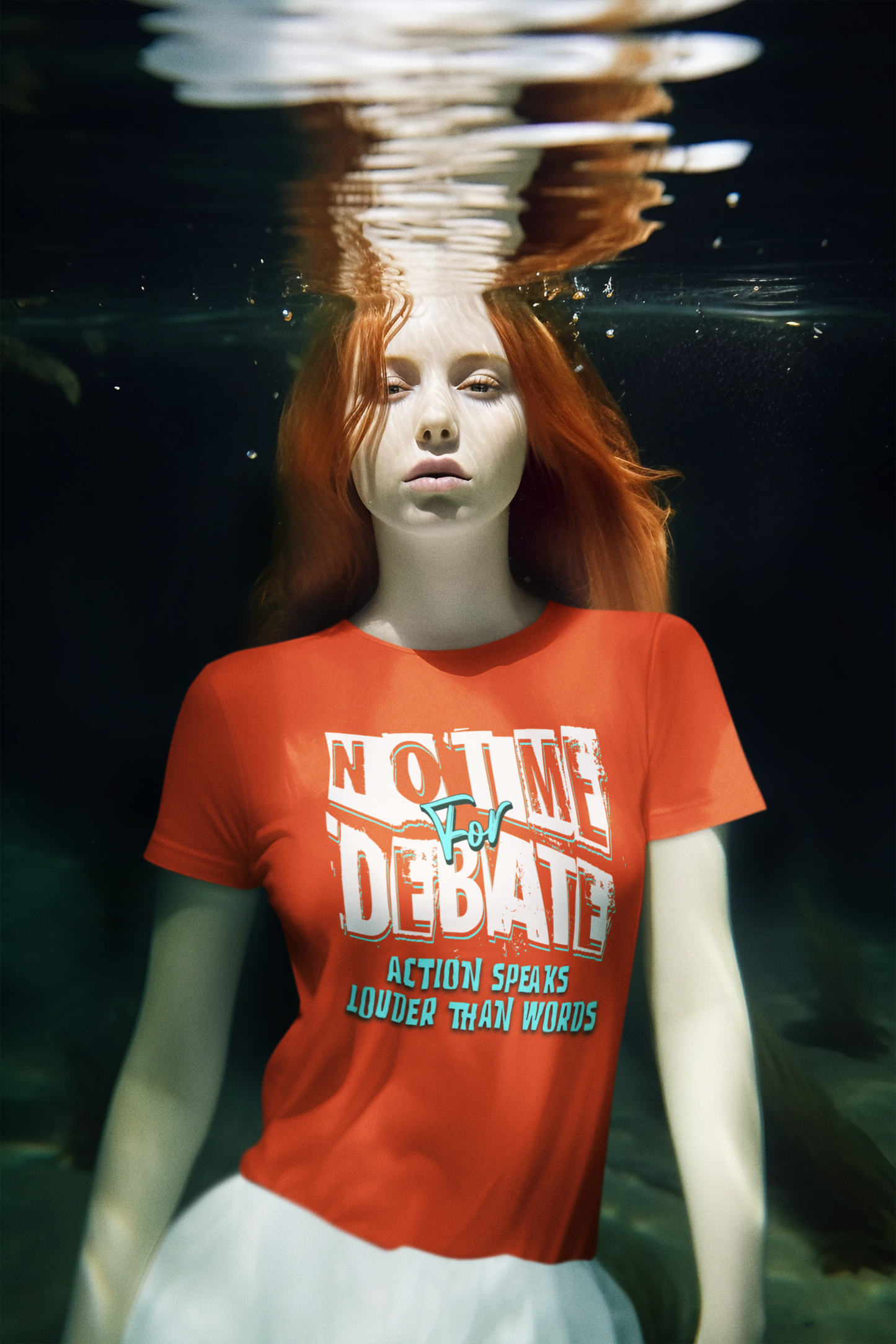 Empowering Women's Soft Style Tee - 'No Time to Debate' - Action Speaks Louder Than Words, Popular Saying T-Shirts, Idol Words Tees