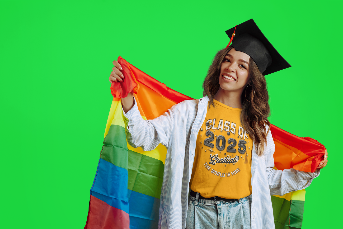 2025 Graduate Unisex Jersey Tee, Class of 2025 Graduation Shirt, Graduation Pride for 2025T-Shirts, The World is Mine Tees