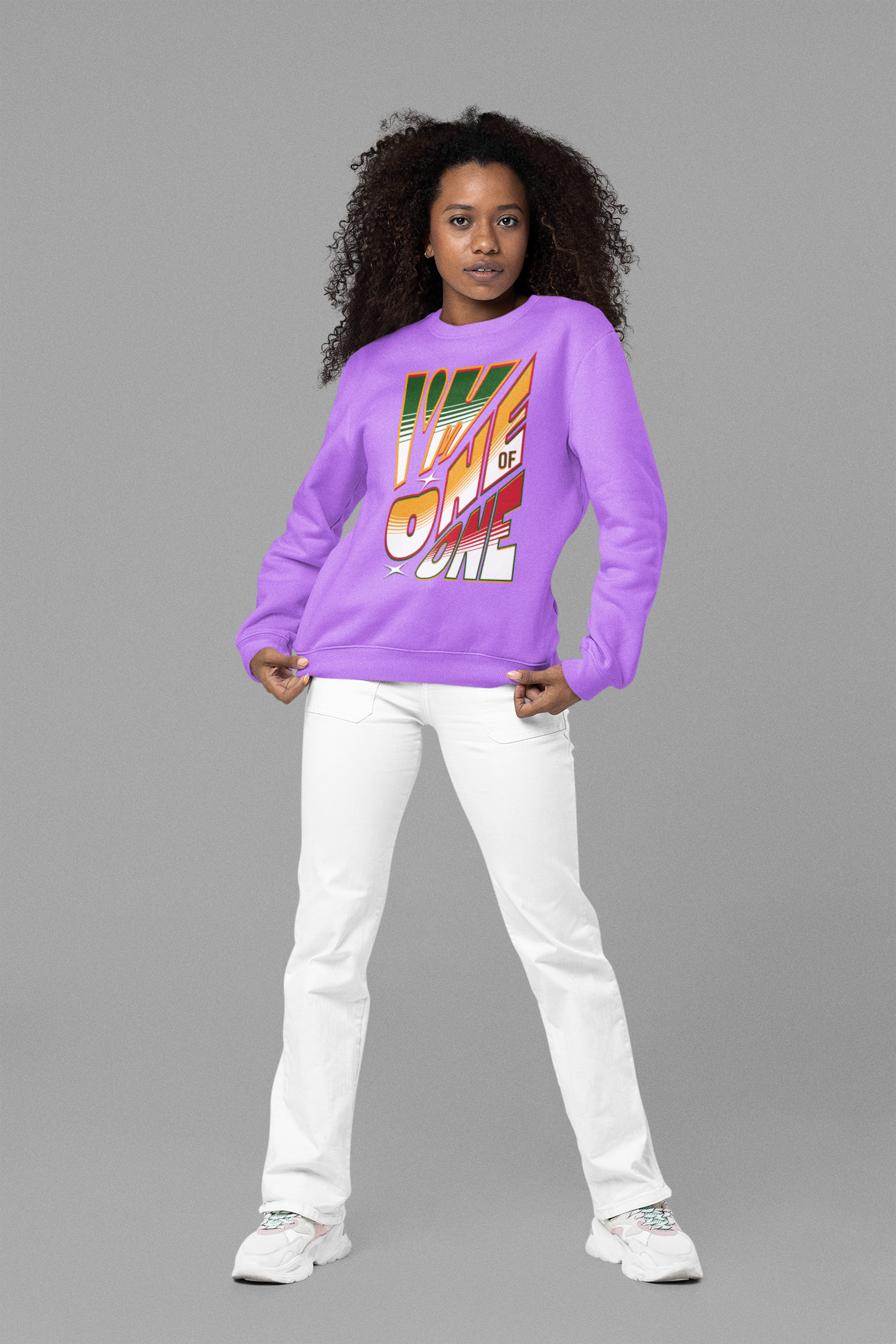 Vibrant One of One Sweatshirt, Juneteenth Garment-Dyed Sweatshirt, Red, Yellow, Green Sweatshirt, Trendy Afrocentric Color Shirt