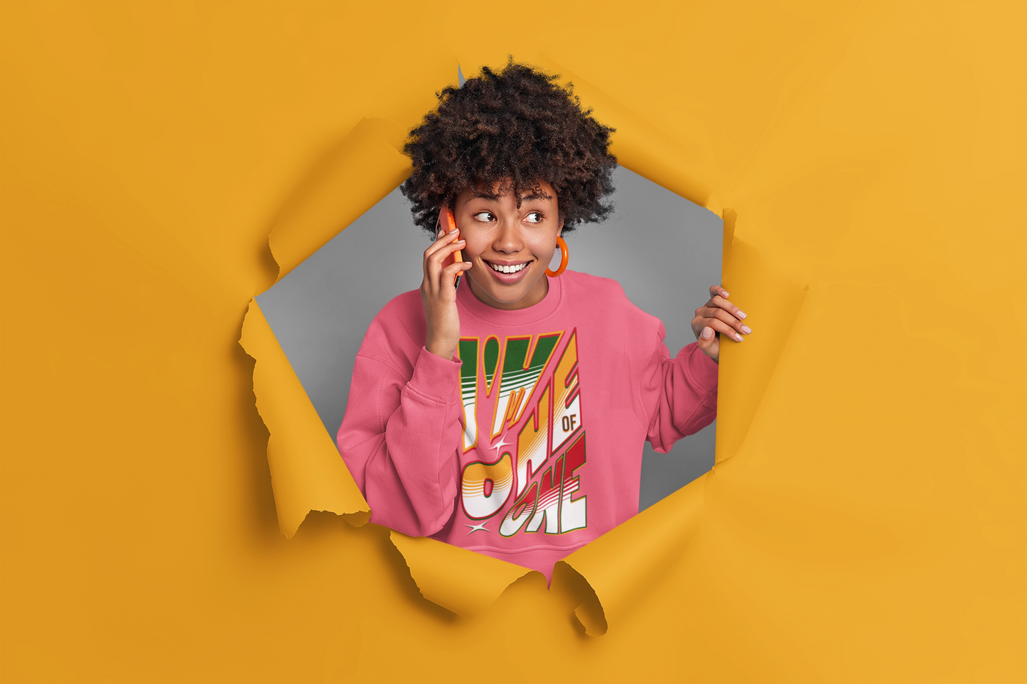 Vibrant One of One Sweatshirt, Juneteenth Garment-Dyed Sweatshirt, Red, Yellow, Green Sweatshirt, Trendy Afrocentric Color Shirt
