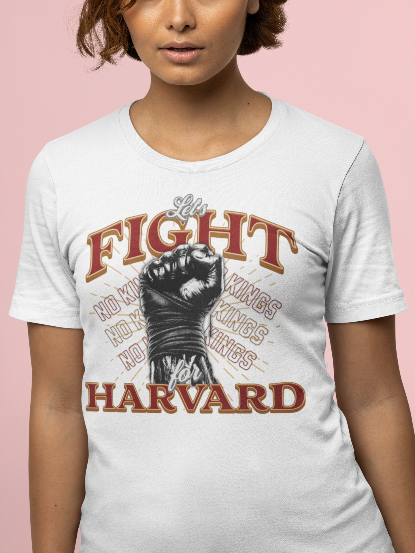 Empowering Fight for Hardvard University T-Shirt | Trump vs. Harvard T-Shirts, Spirit of Democracy, Standing with Hardvard Tee