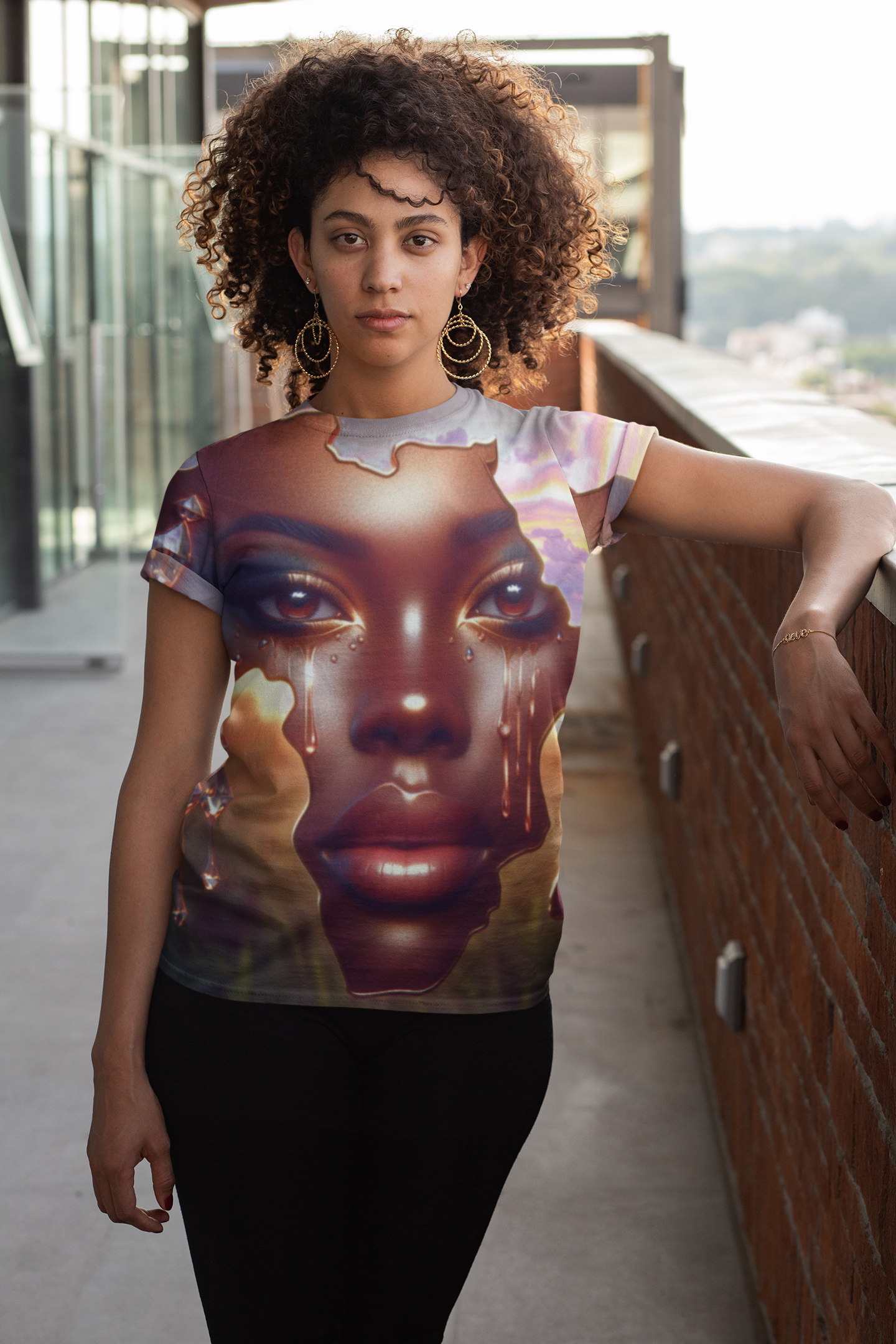 Artistic African Tee for Women, Unique Graphic African Shirt, Handcrafted Apparel, Gift for Art Lovers, Celebration Fashion, Mother Africa T-Shirt