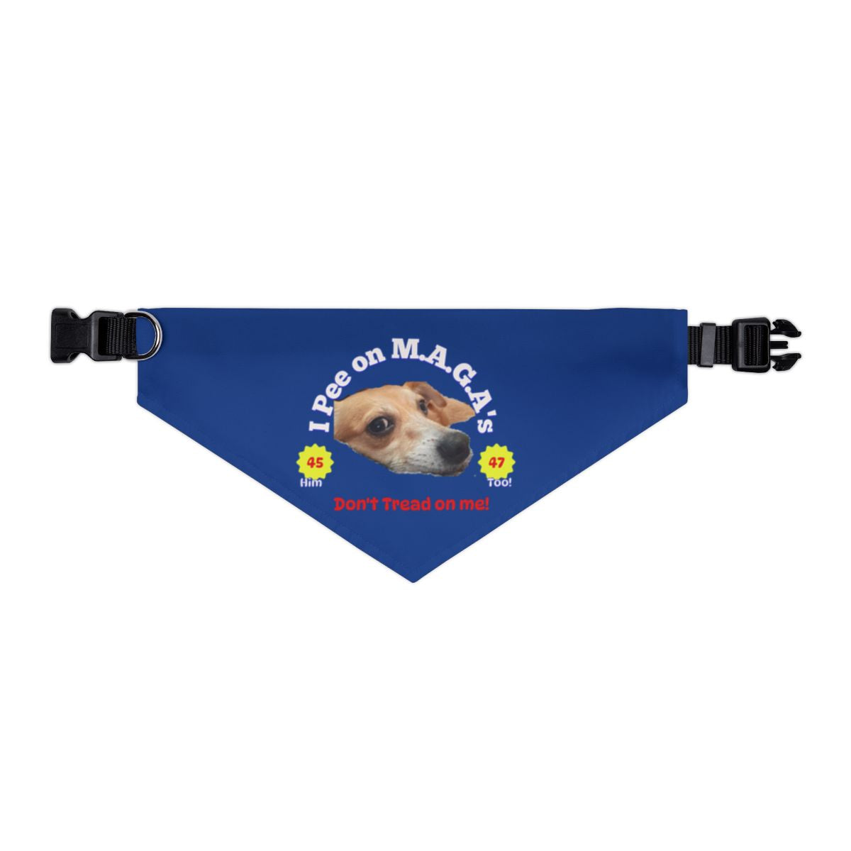 Funny Political Clip-on Pet Bandana with Humor, Bandana Dog Accessories, Pet Costume, Gift for Dog Lovers, Cute Dog Apparel