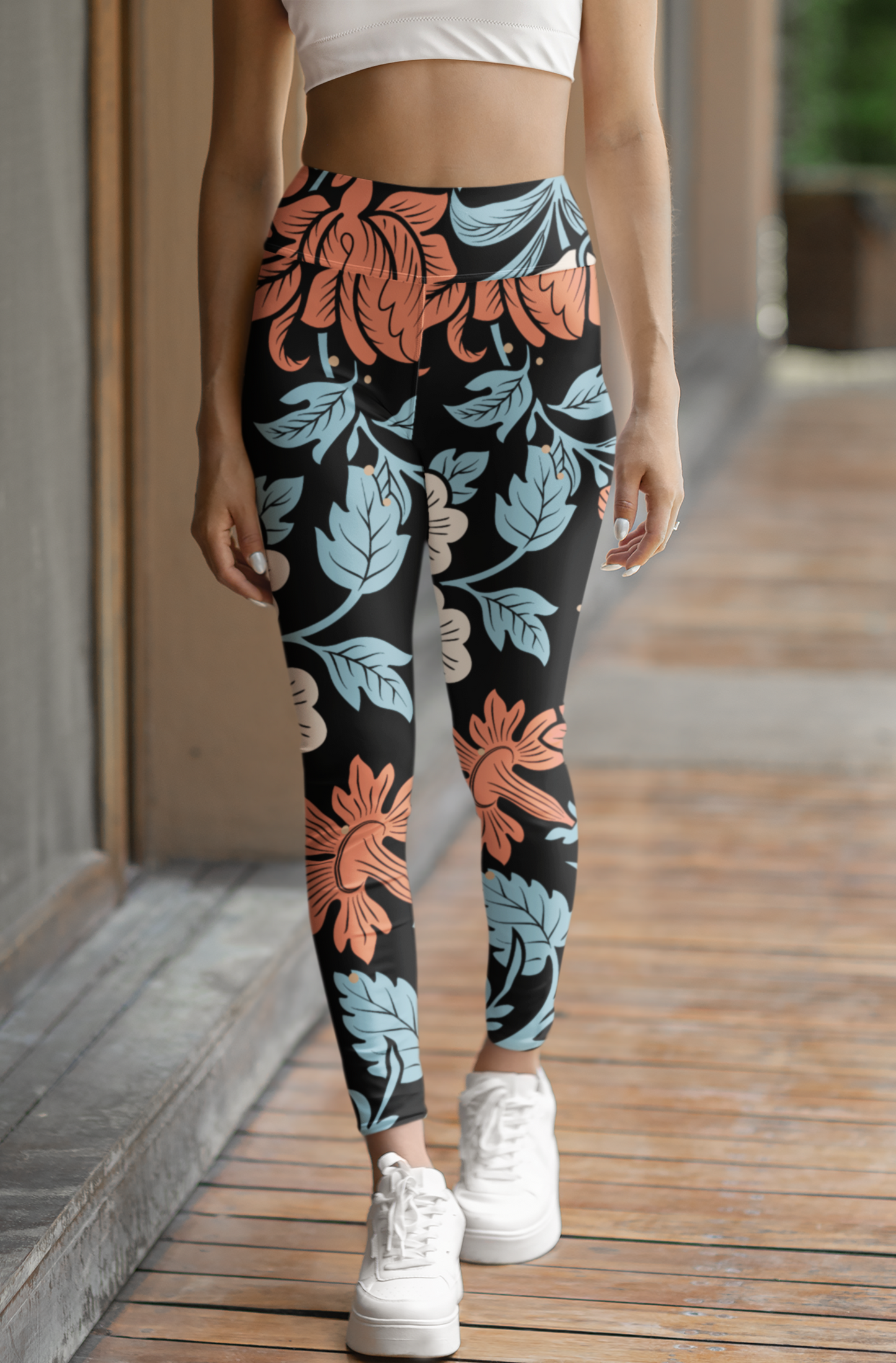 Floral High Waisted Yoga Leggings | Fitness Apparel, Activewear, Workout Pants, Yoga Gear, Women’s Leggings, Activewear for Women