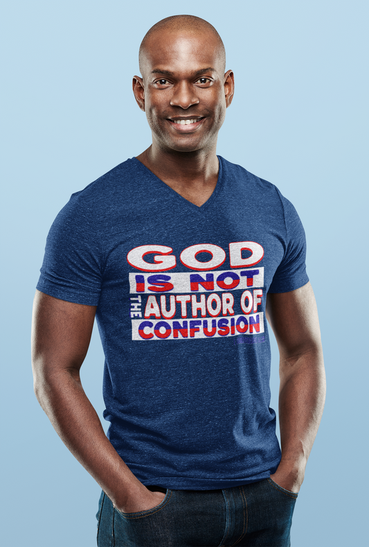 Faith-Based V-Neck Tee, Christian Apparel, Inspirational T-Shirt, Gift for Believers, Casual Outfit, Bible Verse Shirt, Wake up America