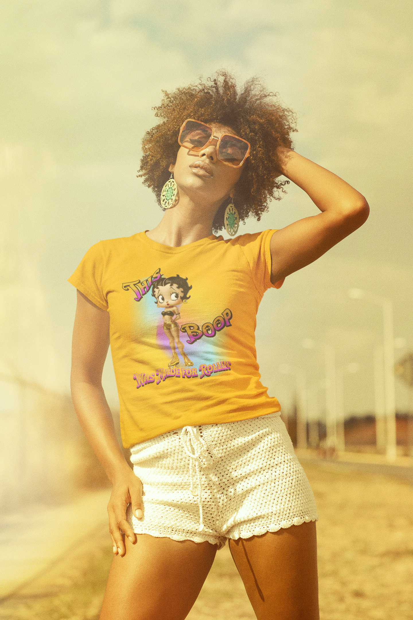 Retro Betty Boop Cartoon Tee, Fun Skater Themed T-Shirt, Vintage Skater Girl Shirt, Casual Wear, Betty Boop Design, Perfect Gift for Skater Fans