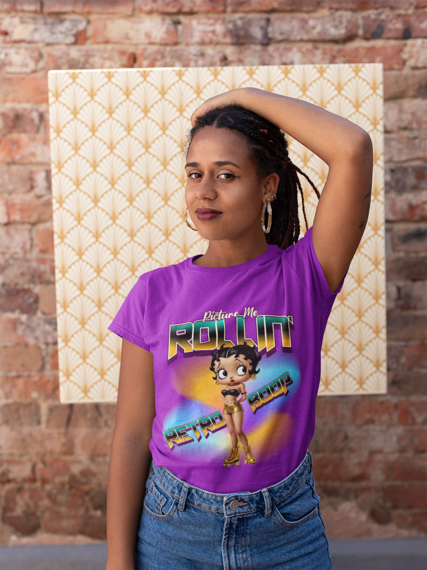 Retro Betty Boop Graphic Tee, Vintage Skater Theme Cartoon Shirt, Fun Skater Girl T-Shirt, Gift for Skater Lovers, 90s Nostalgia Apparel