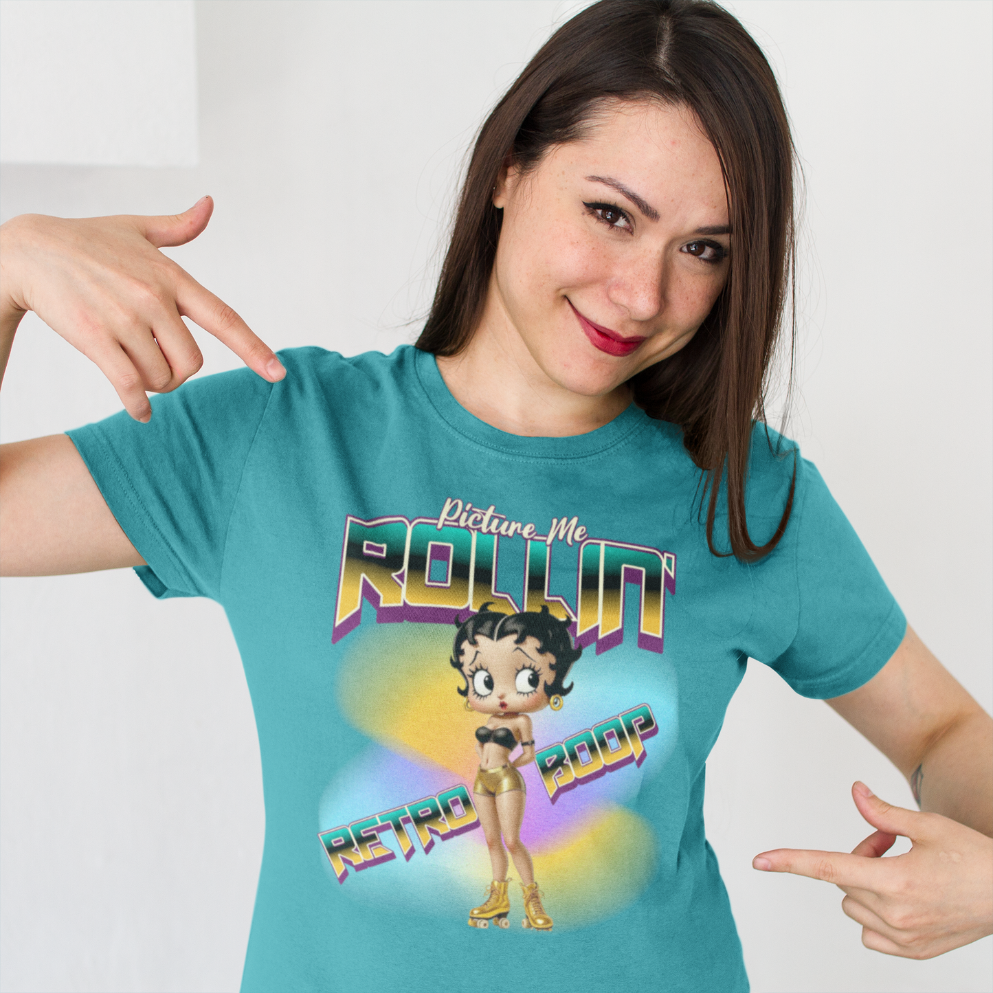 Retro Betty Boop Graphic Tee, Vintage Skater Theme Cartoon Shirt, Fun Skater Girl T-Shirt, Gift for Skater Lovers, 90s Nostalgia Apparel