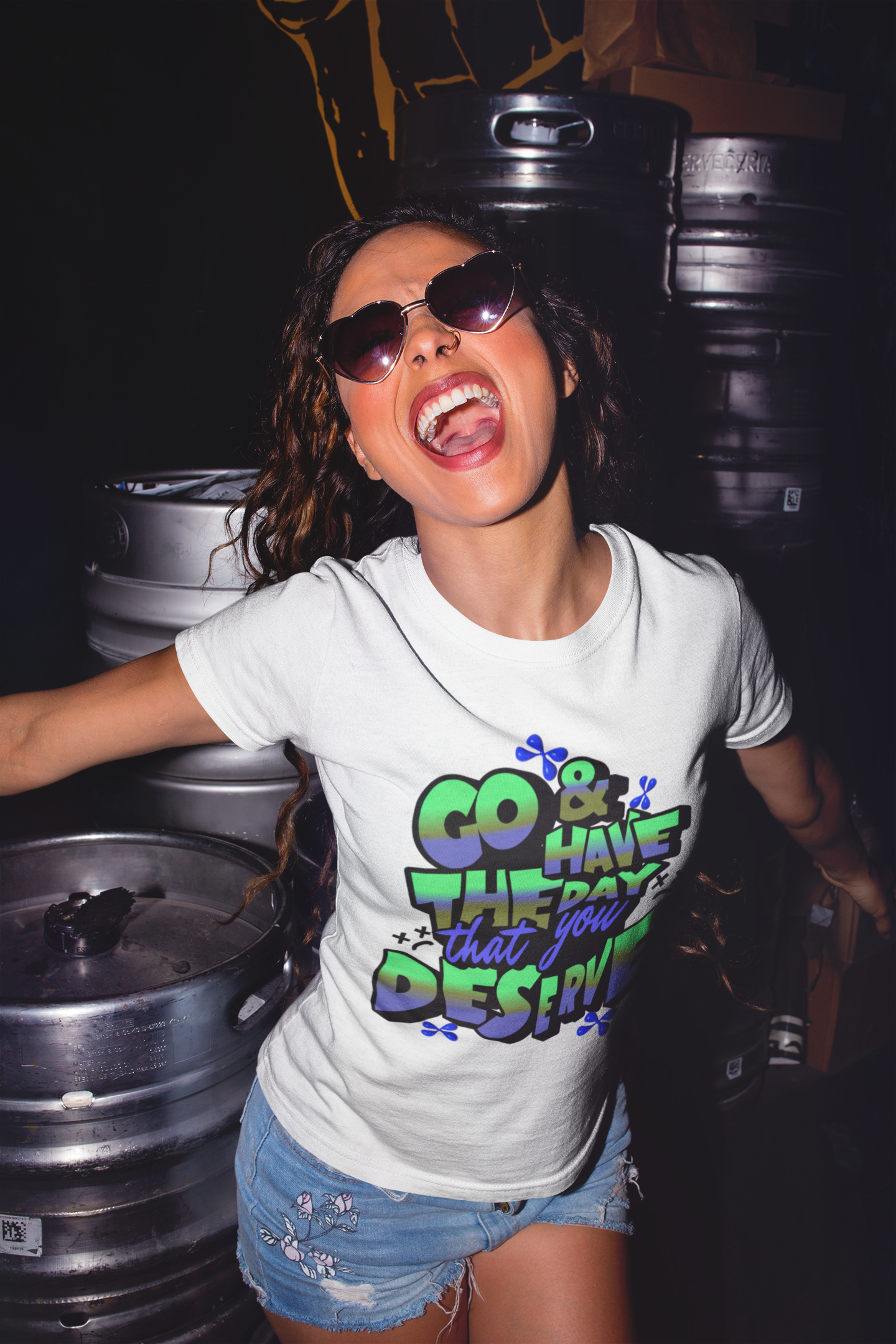 Go and Have the Day You Deserve | Graphic Tee with Attitude, T-Shirt Gift for Friends, Have the Day You Deserve Shirt, Sarcastic Tee, Positive Message Tees