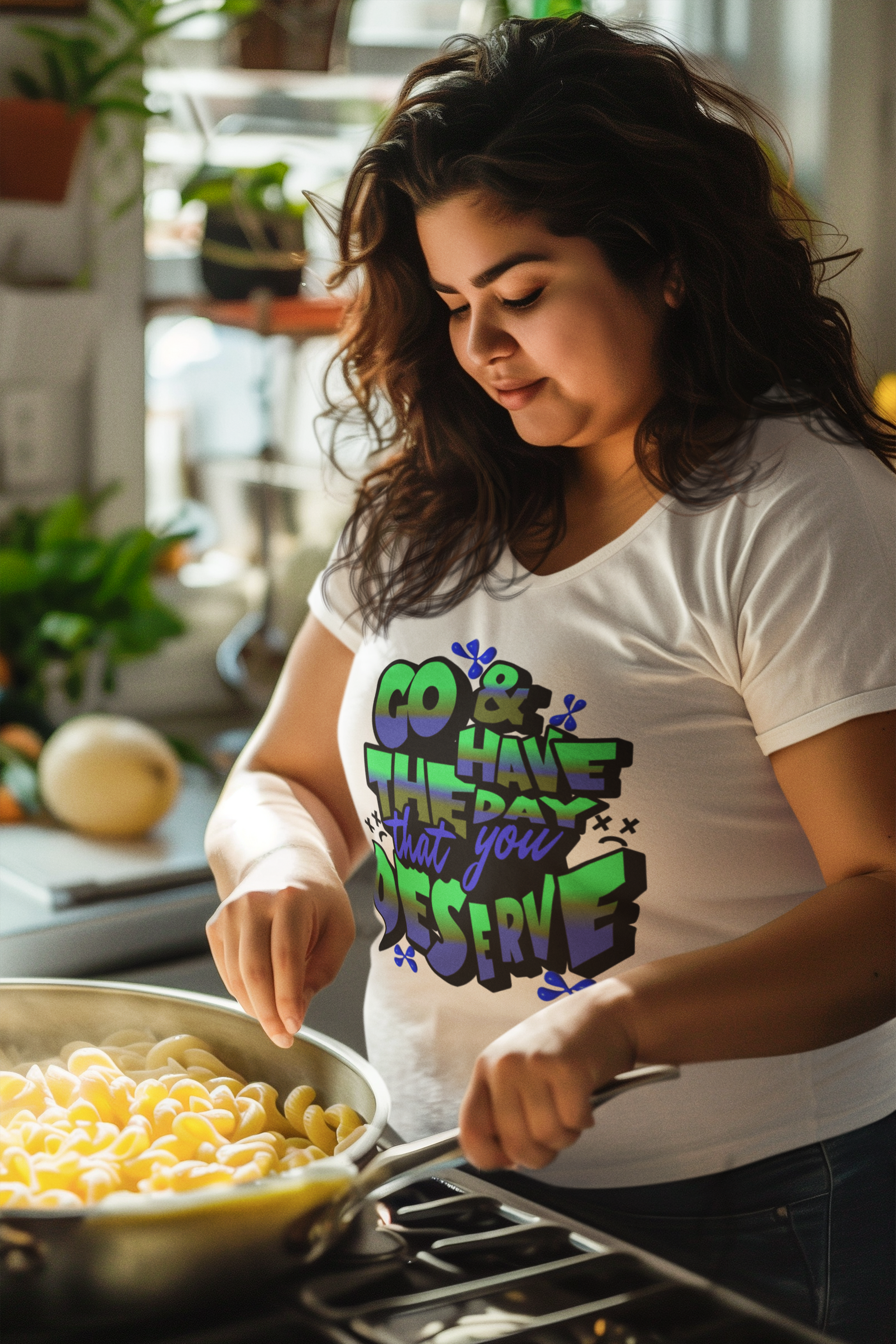 Go and Have the Day You Deserve | Graphic Tee with Attitude, T-Shirt Gift for Friends, Have the Day You Deserve Shirt, Sarcastic Tee, Positive Message Tees