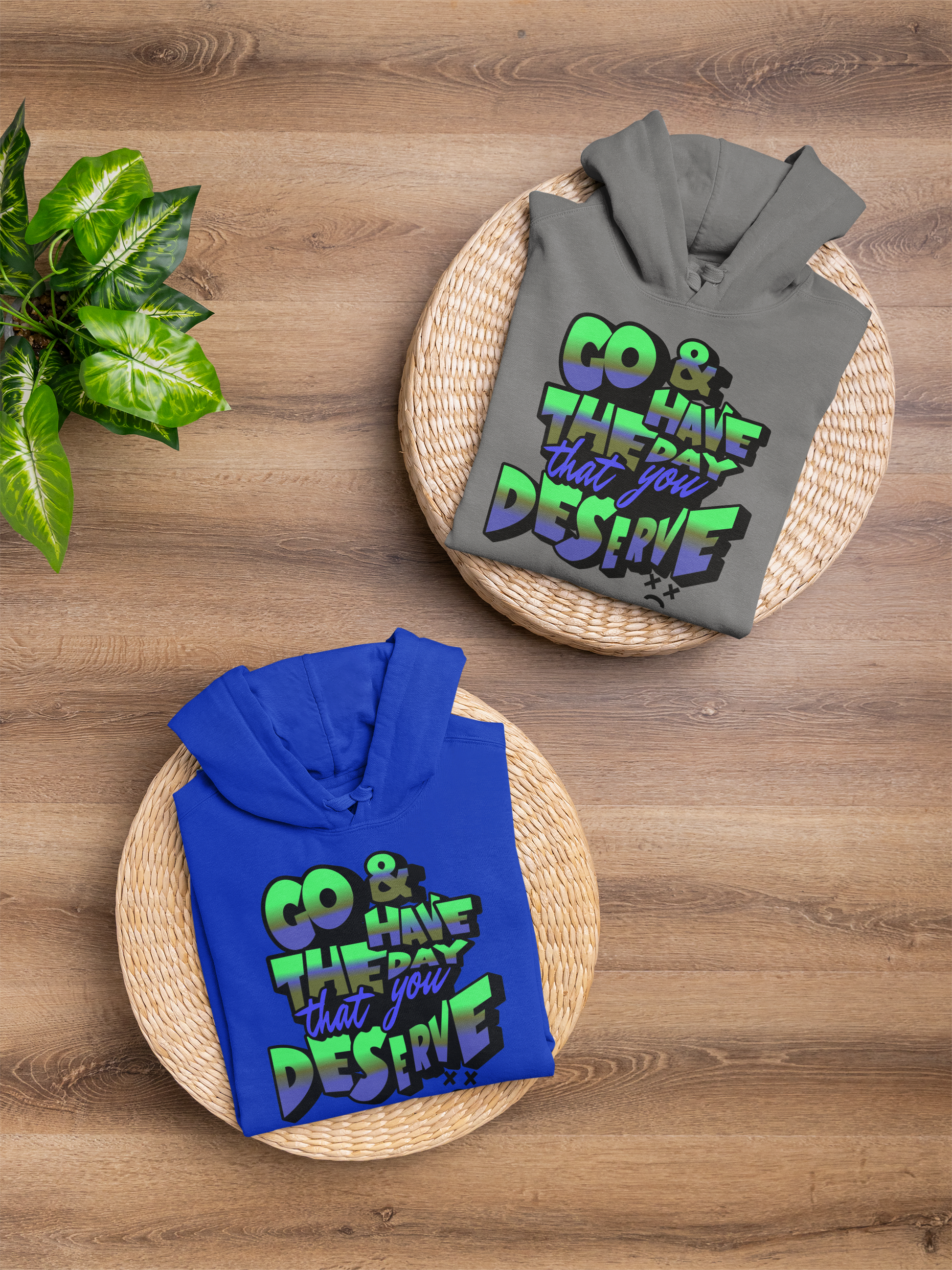 Motivational Sarcastic Hooded Long Sleeve Tee, Have the Day You Deserve Shirt, Perfect for Every Season, Encouragement or Sarcastic Apparel