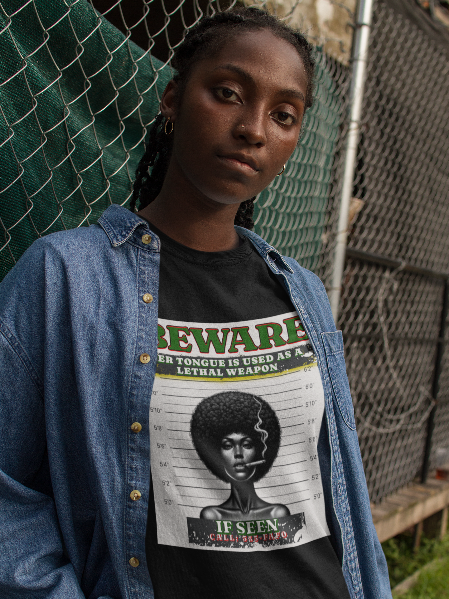 Empowering Graphic Tee, Her Tongue is a Lethal Weapon Shirt, FAFO Cotton T-Shirt, Inspirational Art Tee, Funny Trendy Gift for Friends