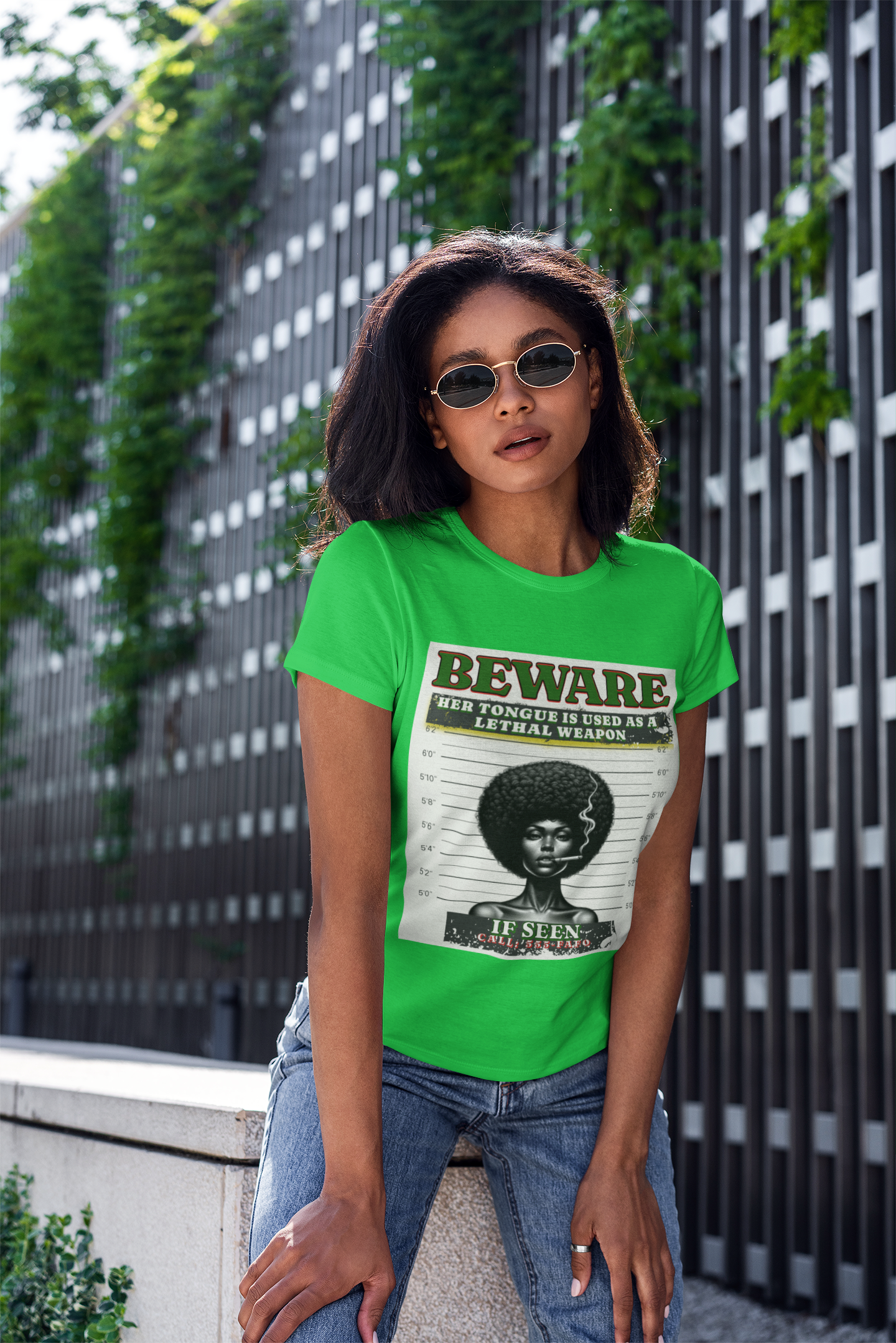Empowering Graphic Tee, Her Tongue is a Lethal Weapon Shirt, FAFO Cotton T-Shirt, Inspirational Art Tee, Funny Trendy Gift for Friends