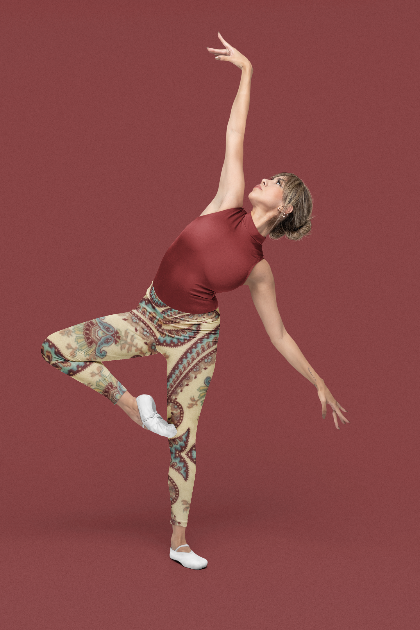 Paisley Boho Leggings — Vintage Floral Bohemian Women's Leggings