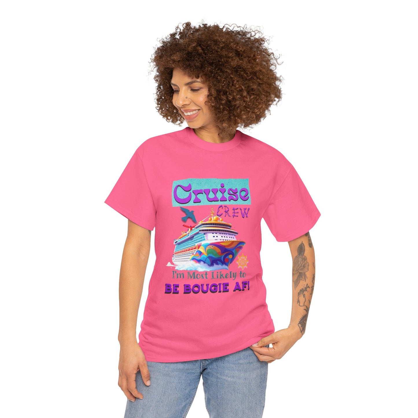 Cruise Crew Tee - I'm Most Likely to Be Bougie AF, Travel Shirt, Vacation Apparel, Cruise Outfits, Summer Fun Clothing for the Bougie Crew