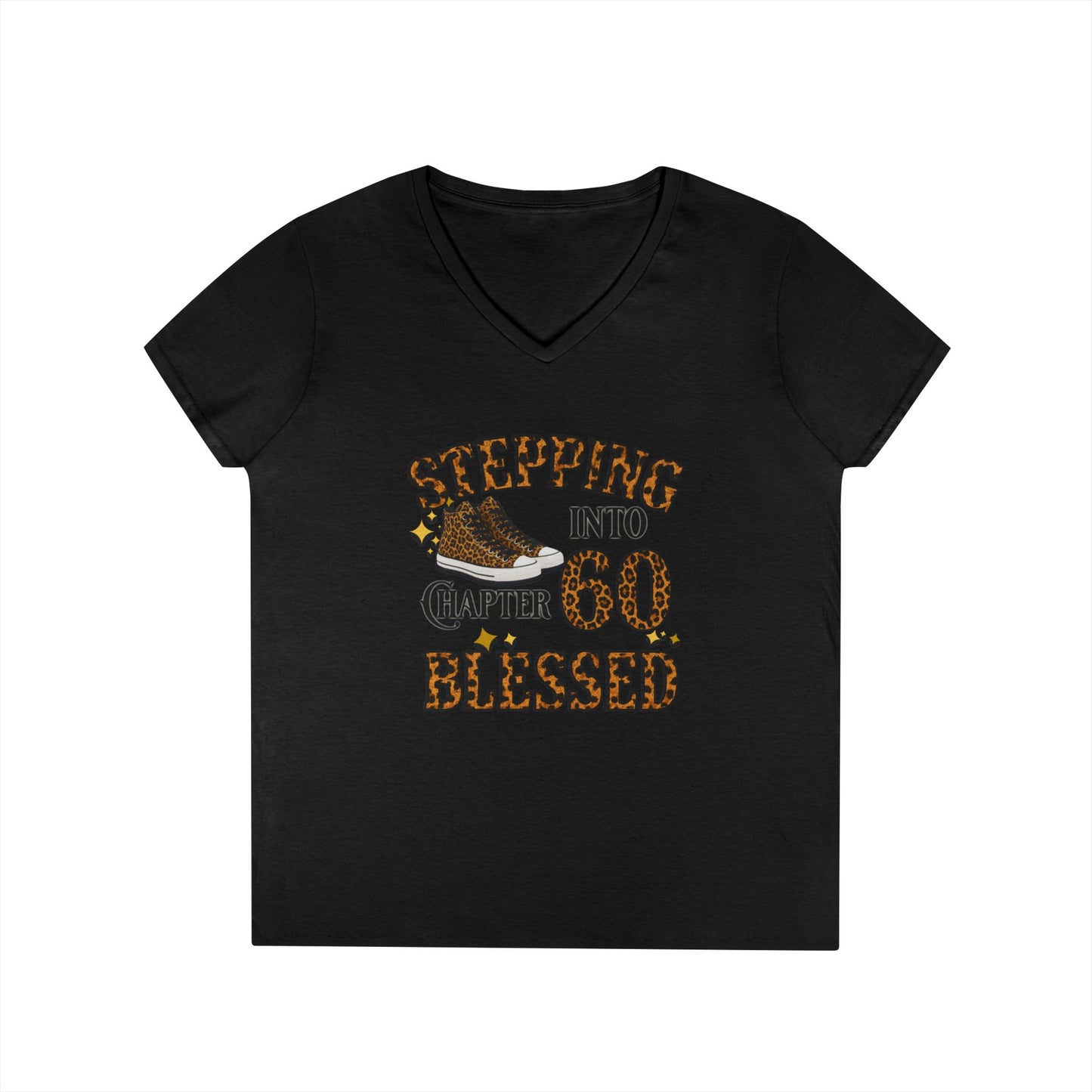 Stepping Into Chapter 60 Blessed V-Neck Tee