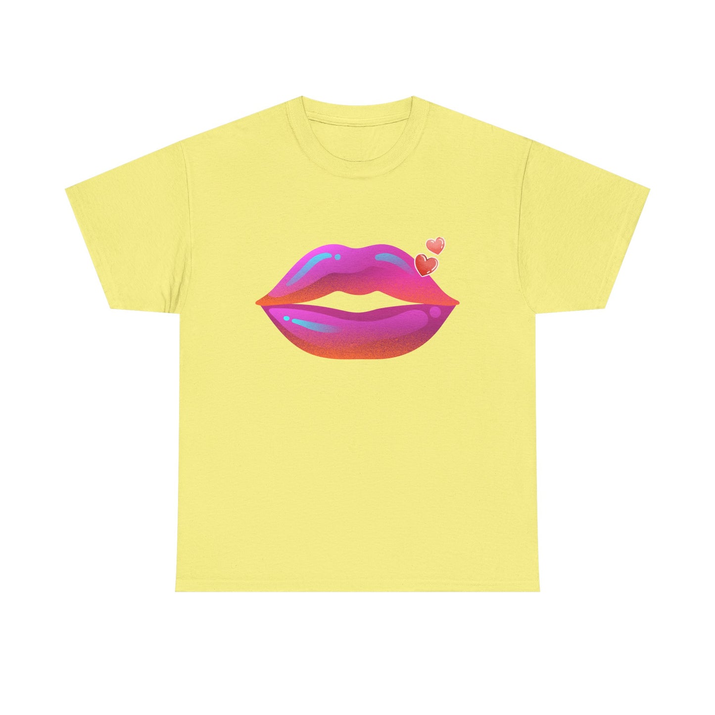 Bold Kiss Lips with Hearts Shirt, Vibrant Pop Art Lip T-Shirt, Valentine T-Shirt Gift, Lip Art Shirt, Black History T-Shirts for Women
