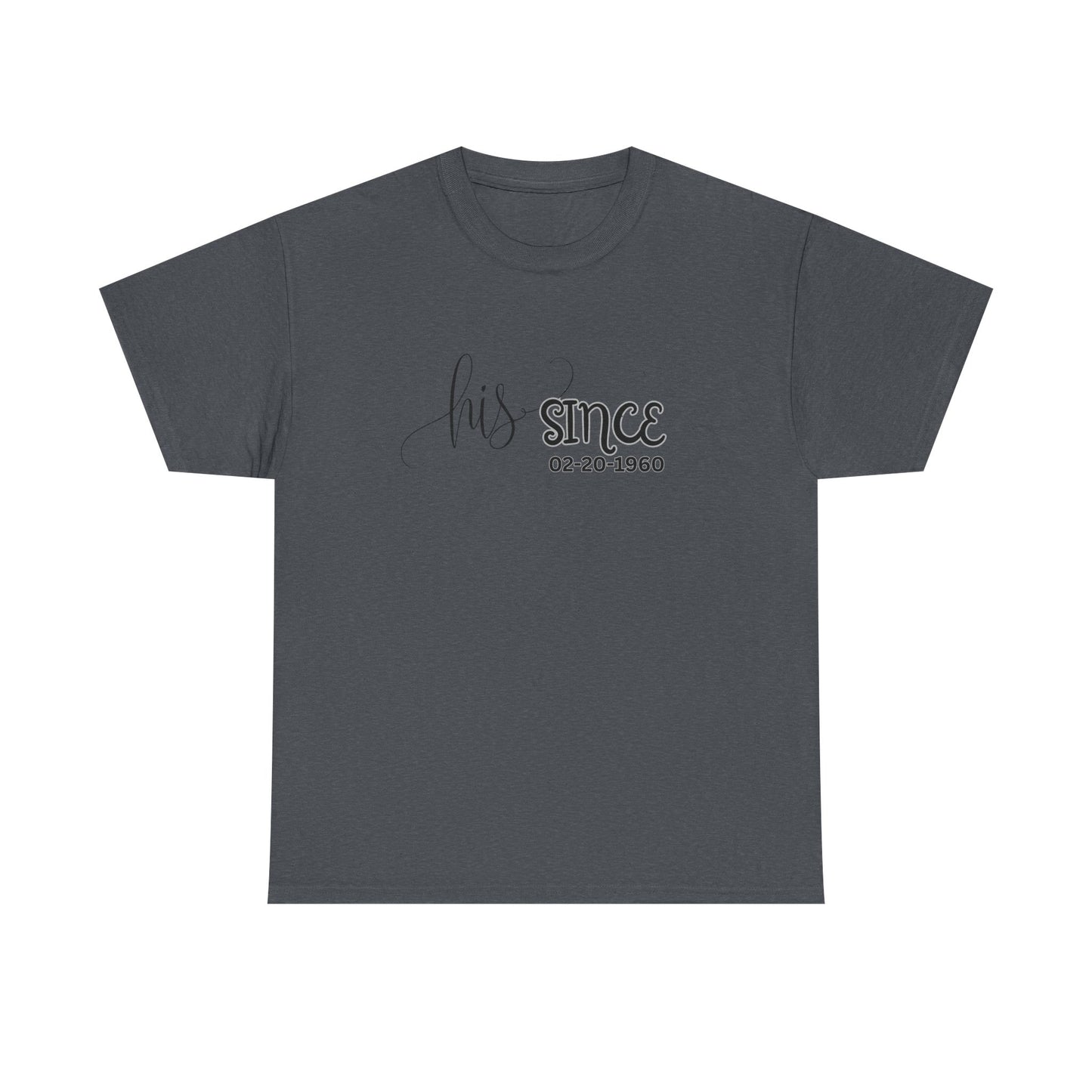 Personalized His and Hers Valentine T-Shirts, Custom Valentine T-Shirts, Unisex Valentine T-Shirts, T-Shirts for Couples, (Hers Solid Separately)