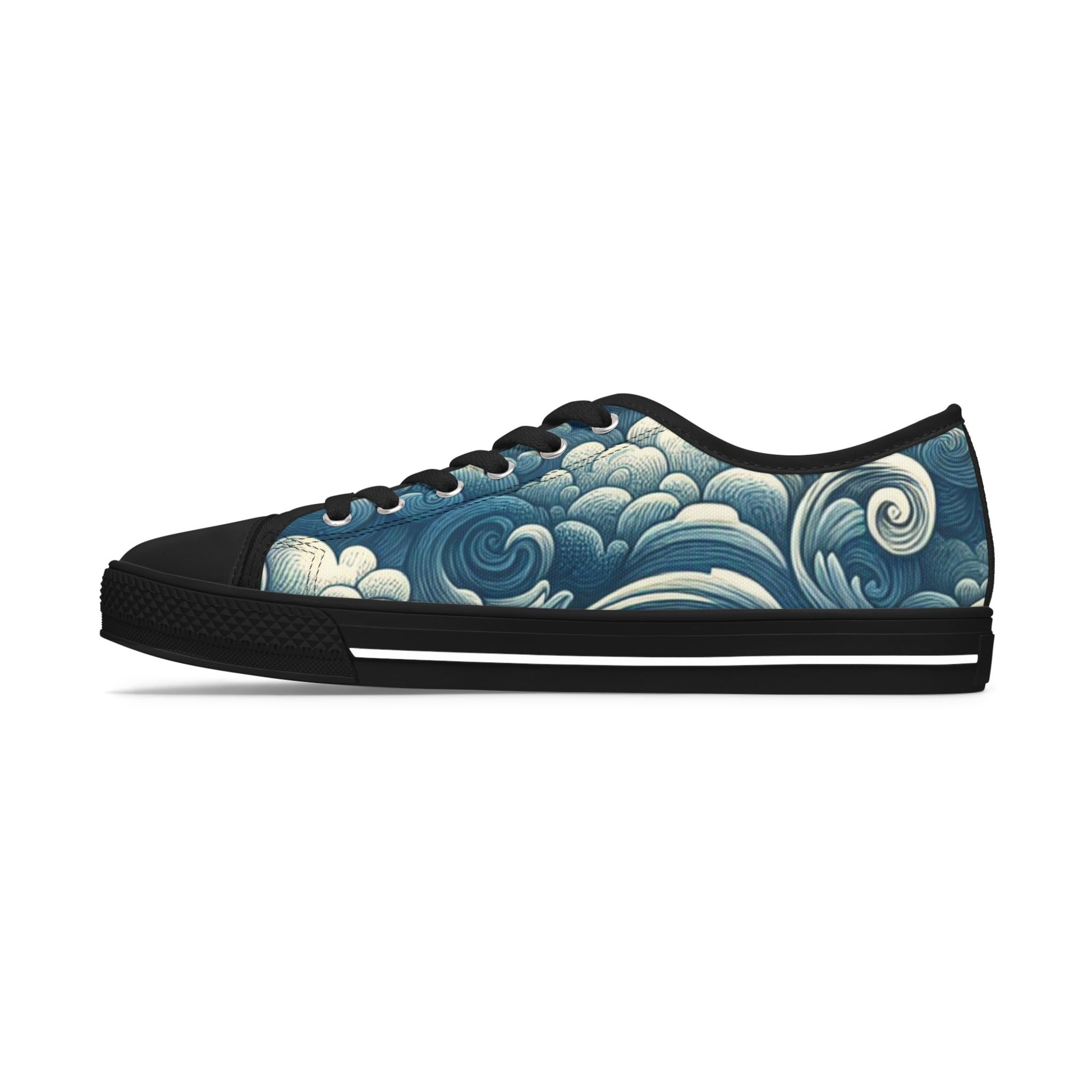 Women's Artistic Cloud Print Sneakers | Trendy Low-Top Shoes, Walking Sneakers, Casual Footwear, Gift for Her, Unique Sneaker Design