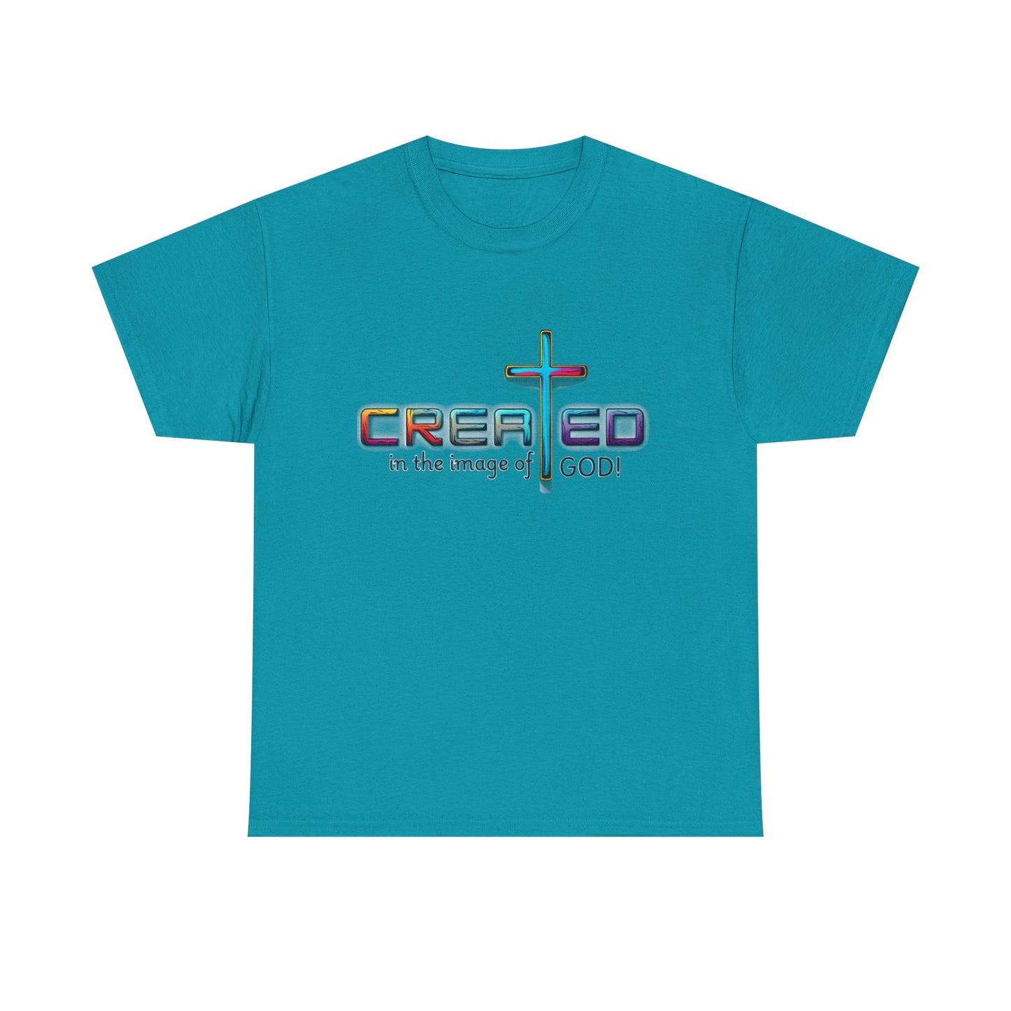 Religious T-Shirt, Inspirational Shirt, Unisex Christian Apparel, Jesus T-Shirt to Motivate, Christian T-Shirt, Created in His Image, God is