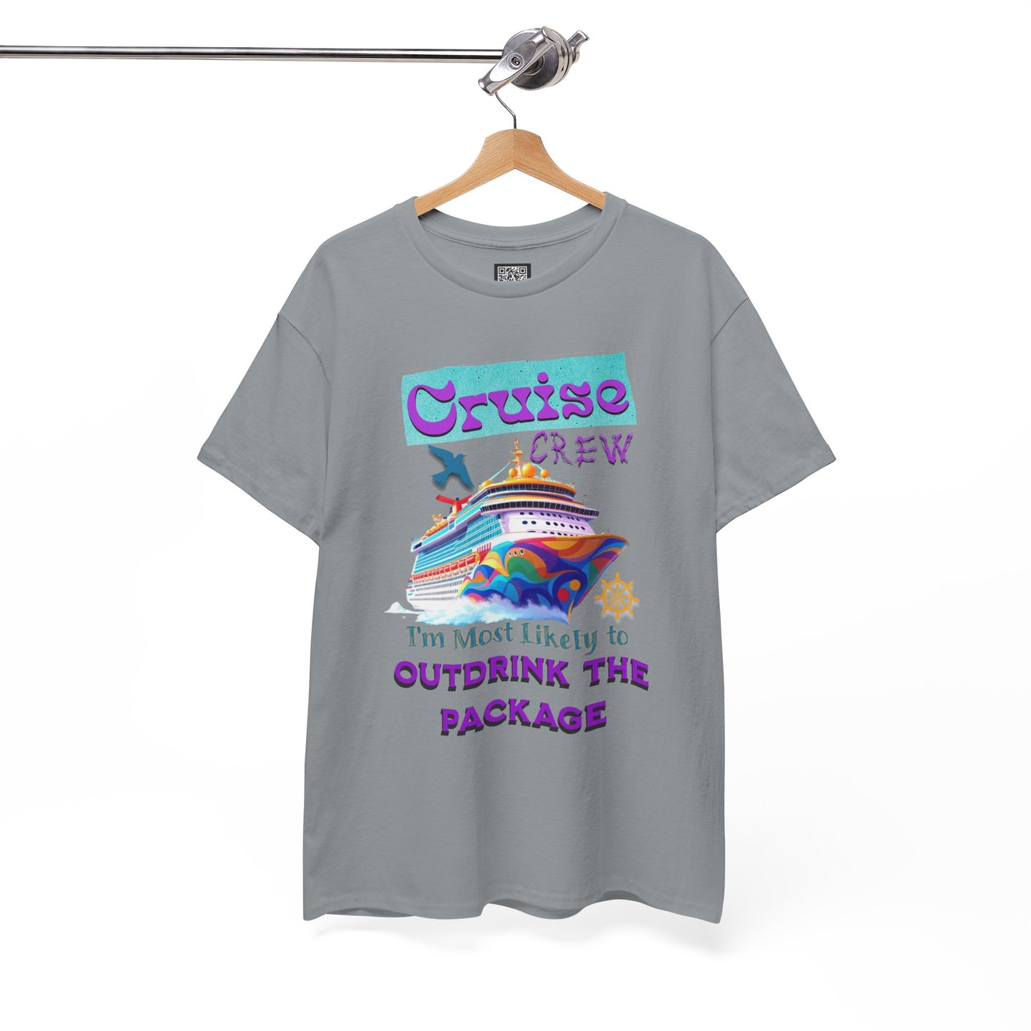 Cruise Crew Outdrink Package Tee | Fun Vacation T-Shirt | Perfect for Summer, Group Trips, Gifts, Drink Package T-Shirt for Cruise