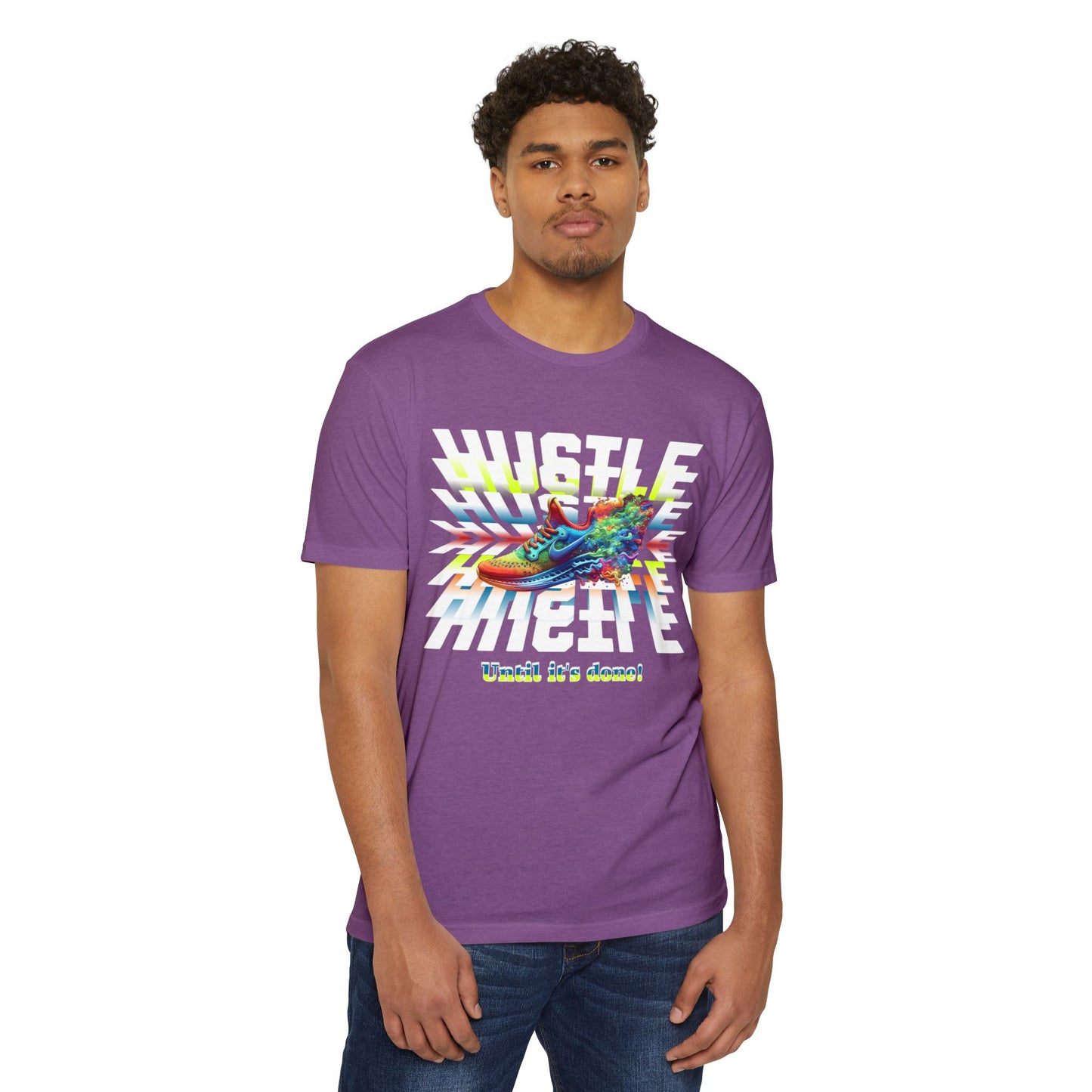 Unisex Motivational Hustle T-Shirt, Never Give Up Shirt, Hustle and Motivate Shirt, Perseverance and Commitment Tees