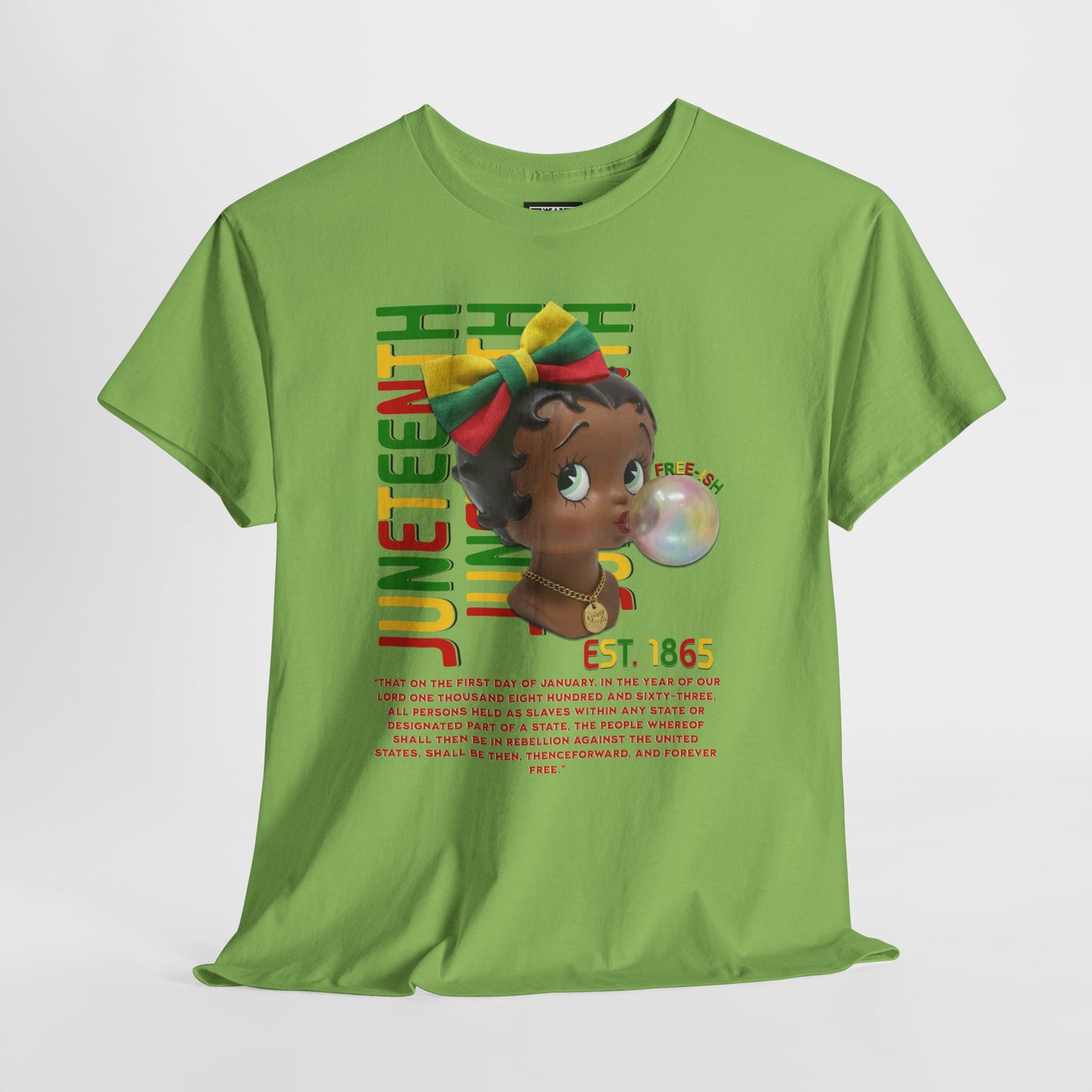 Juneteenth Betty Boop Graphic Tee — "Juneteenth Est. 1865" Celebration T-Shirt