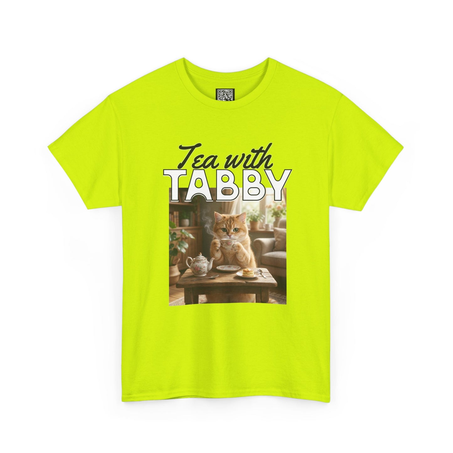 Personalized Tea with Tabby T-Shirt — Custom Cozy Cat Graphic Tee