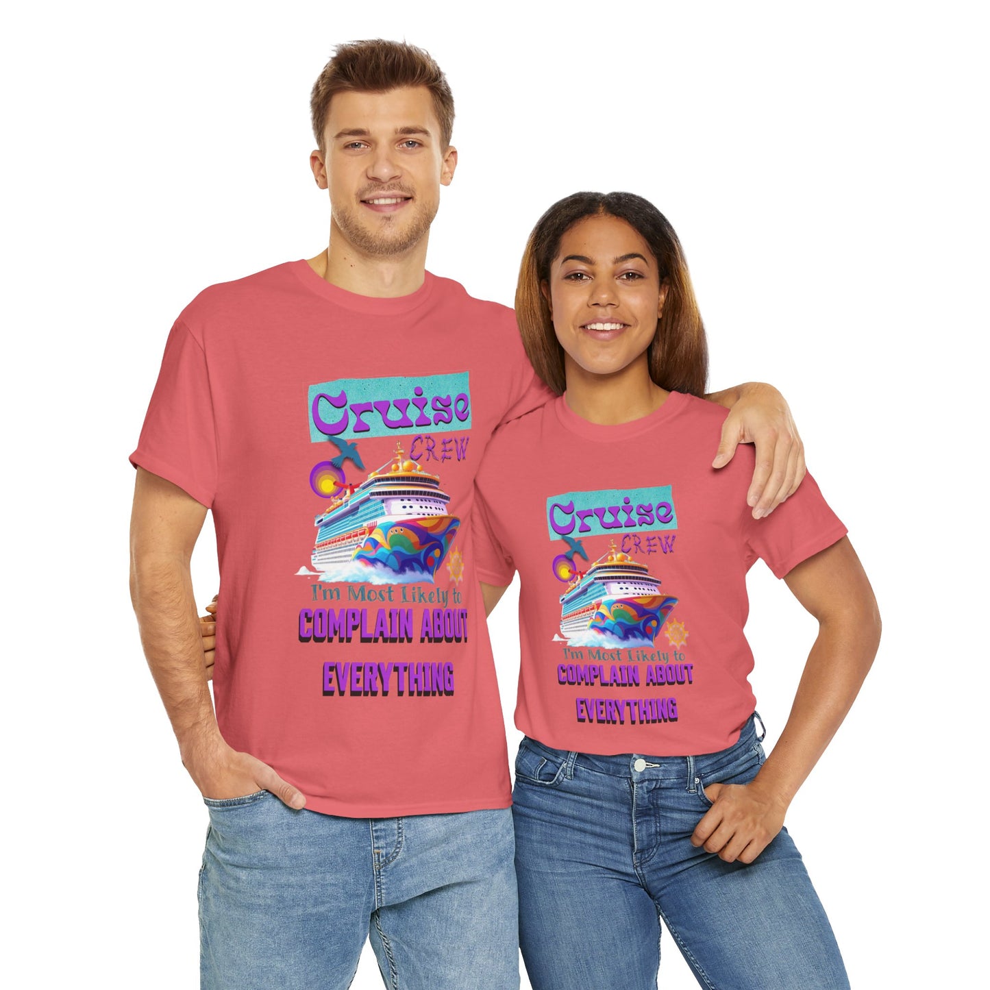 Cruise Crew Unisex Heavy Cotton Tee - Fun Travel T-Shirt for Vacations, Family Cruises, Summer Adventures, Gift for Cruise Travelers,
