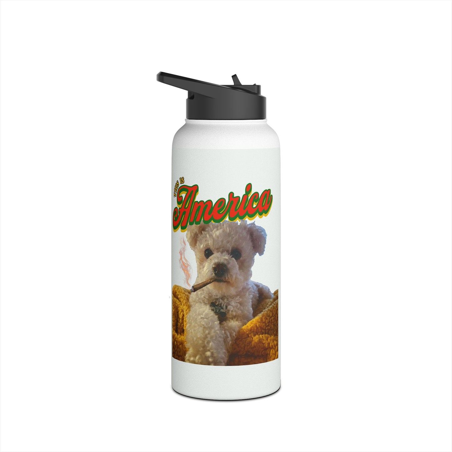 Pet Lover Stainless Steel Water Bottle — Cute Custom Dog Photo Design