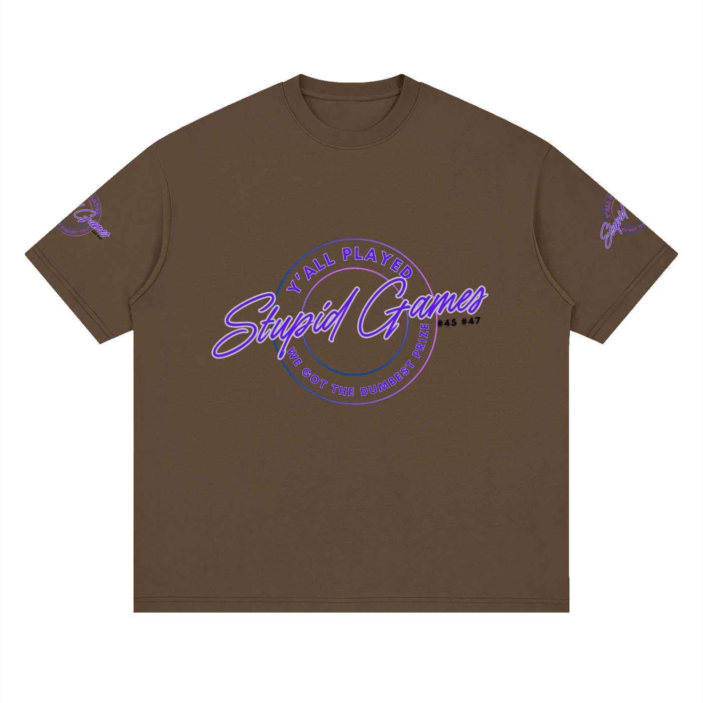 "Played Stupid Games" Streetwear Loose Drop Shoulder Tee